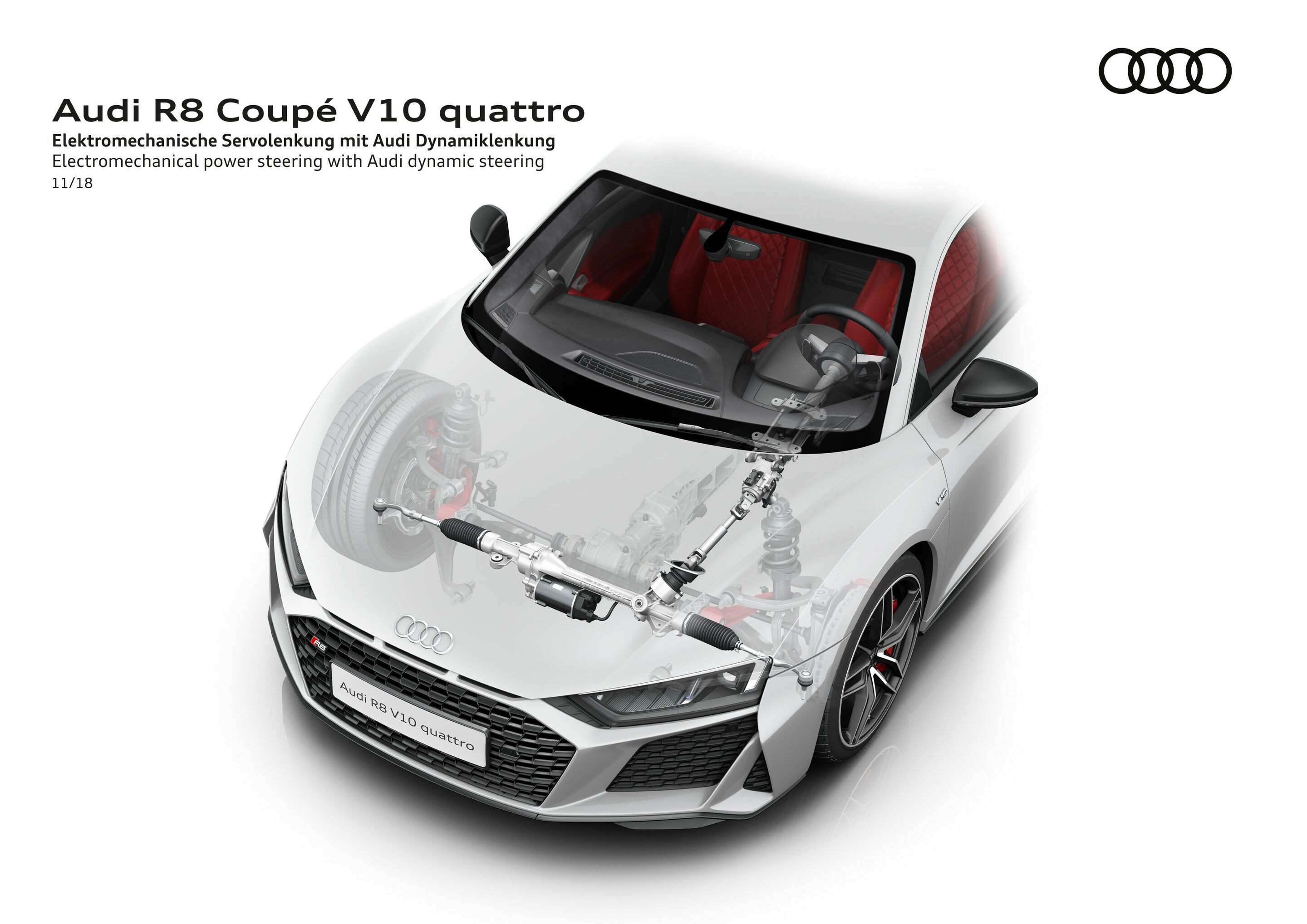 Illustration - Audi R8 Coupé V10 quattro - Elektronische Servolenkung mit Audi Dynamiklenkung