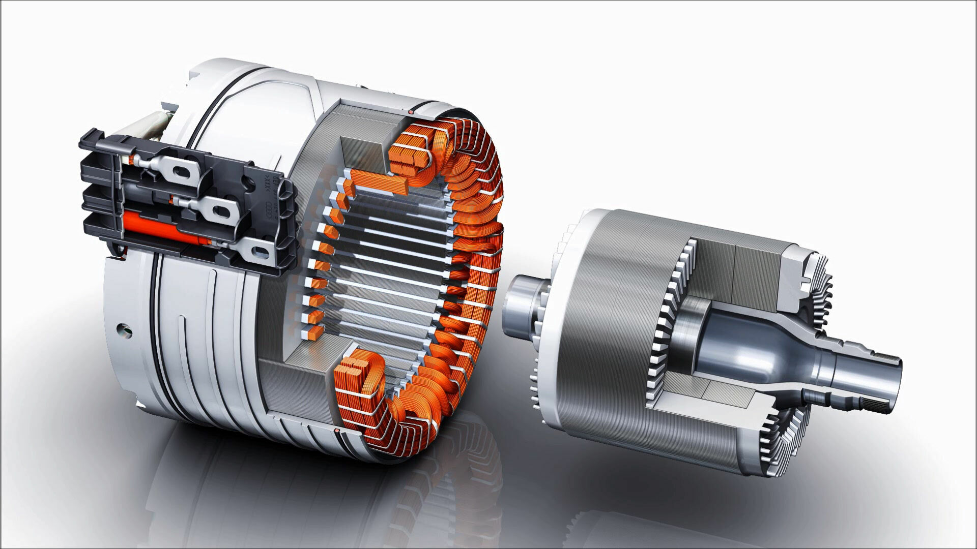 Asynchronous motor - A three-phase asynchronous motor comprises two major parts: the outer, fixed stator and the rotor contained therein.