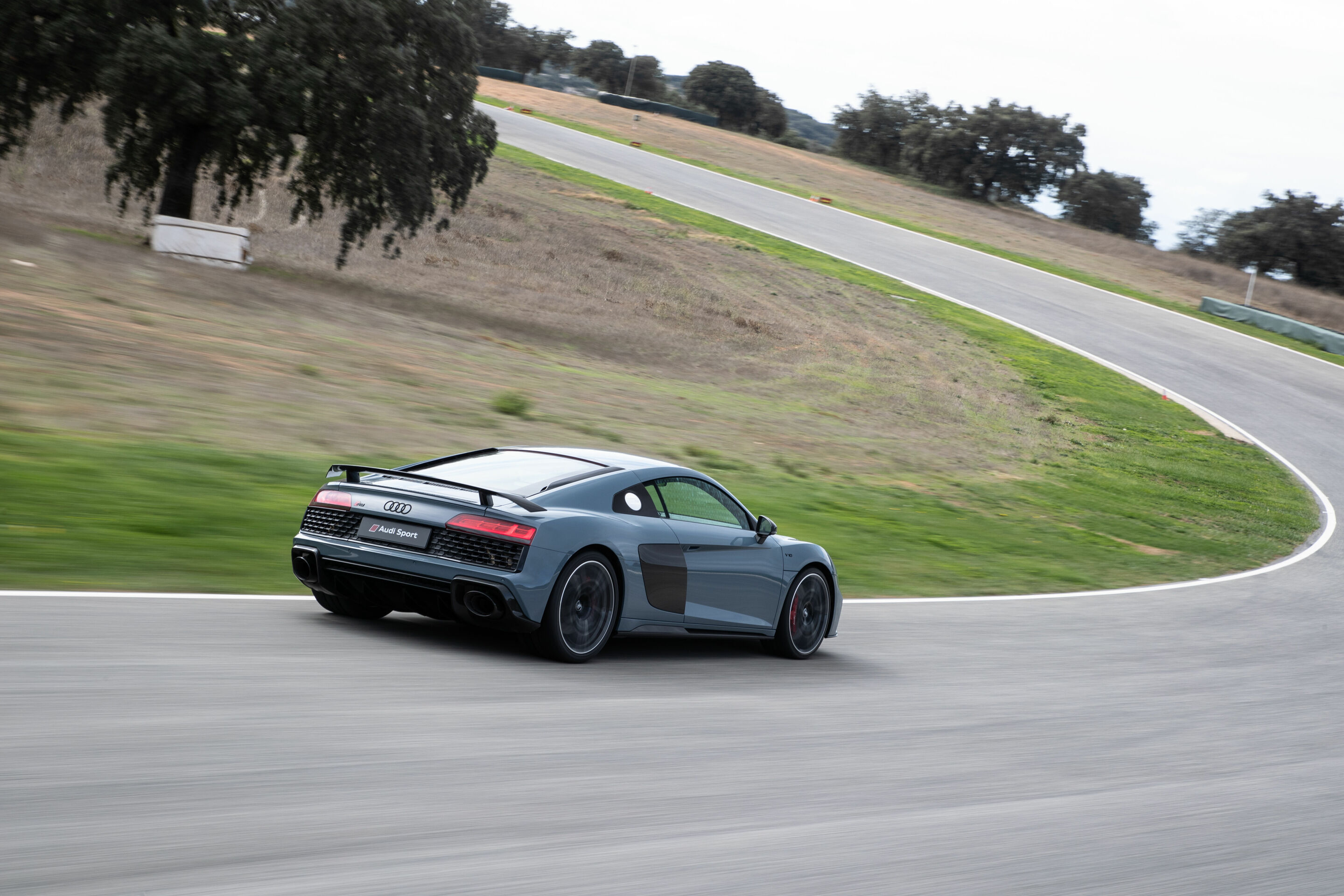 Audi R8 Coupé V10 performance quattro - Dynamic Photo 
Colour: Kemora gray metallic