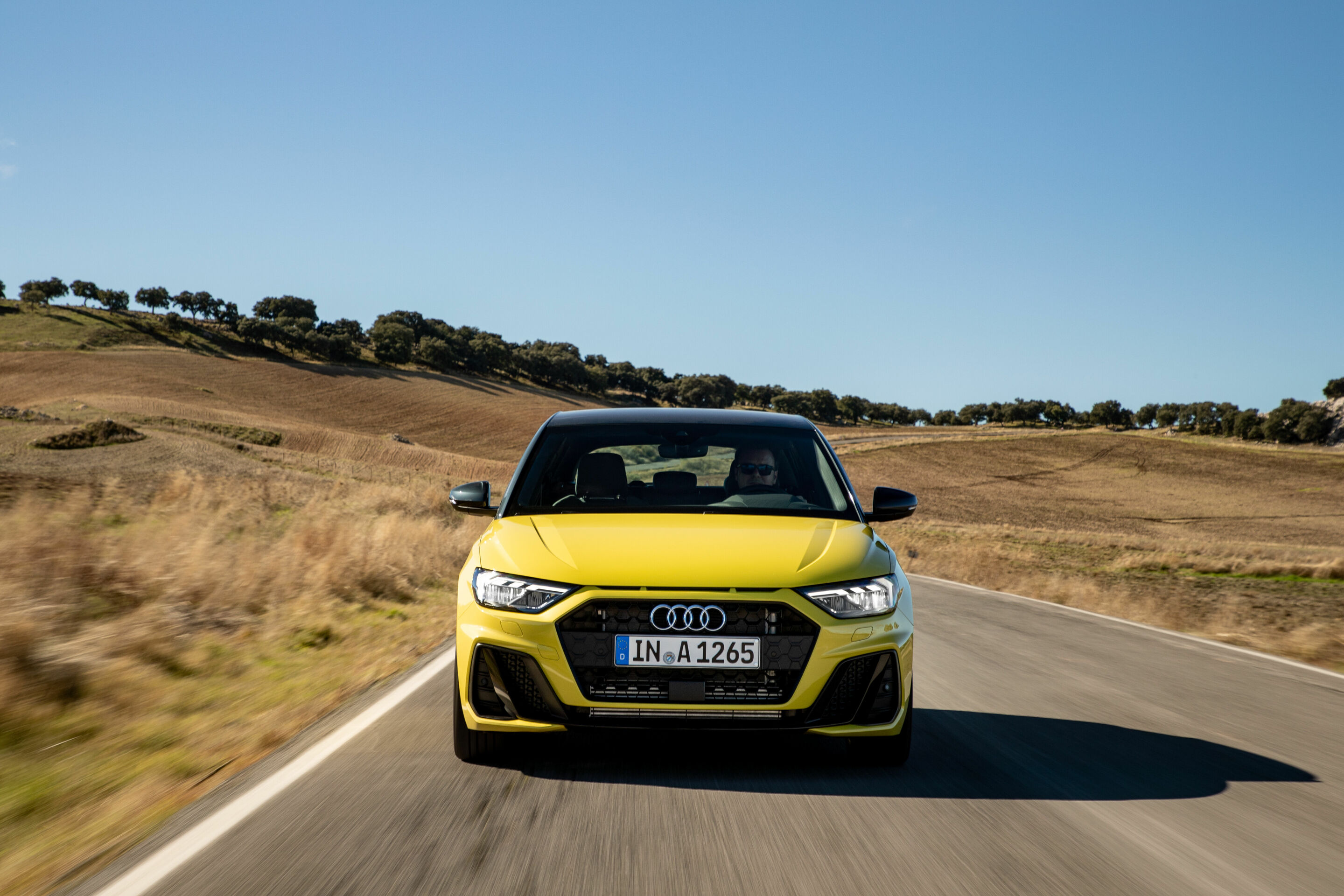 Audi A1 Sportback - Fahraufnahme 
Farbe: Pythongelb