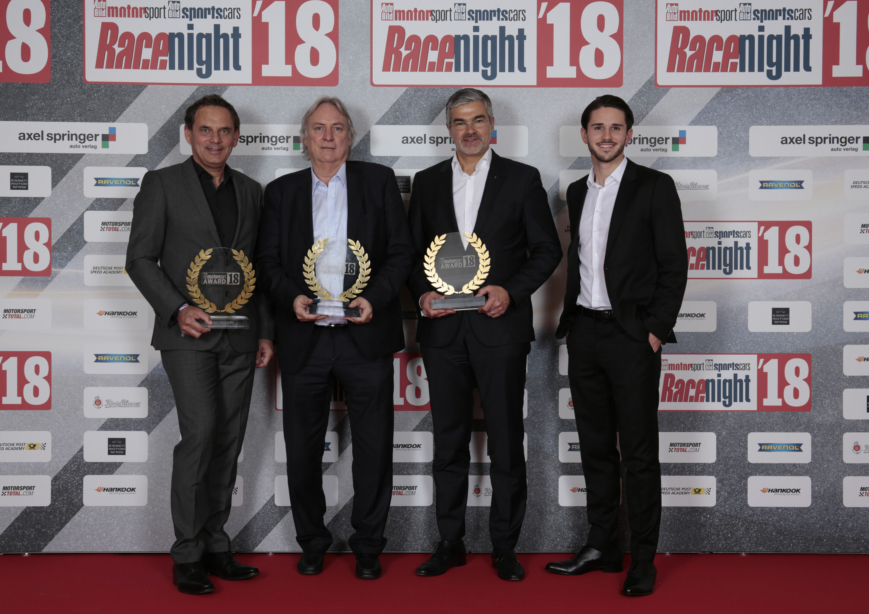 AUTO BILD MOTORSPORT Race Night 2018 - Hans-Jürgen Abt, Prof. Dr.-Ing. Peter Gutzmer, Dieter Gass, Daniel Abt