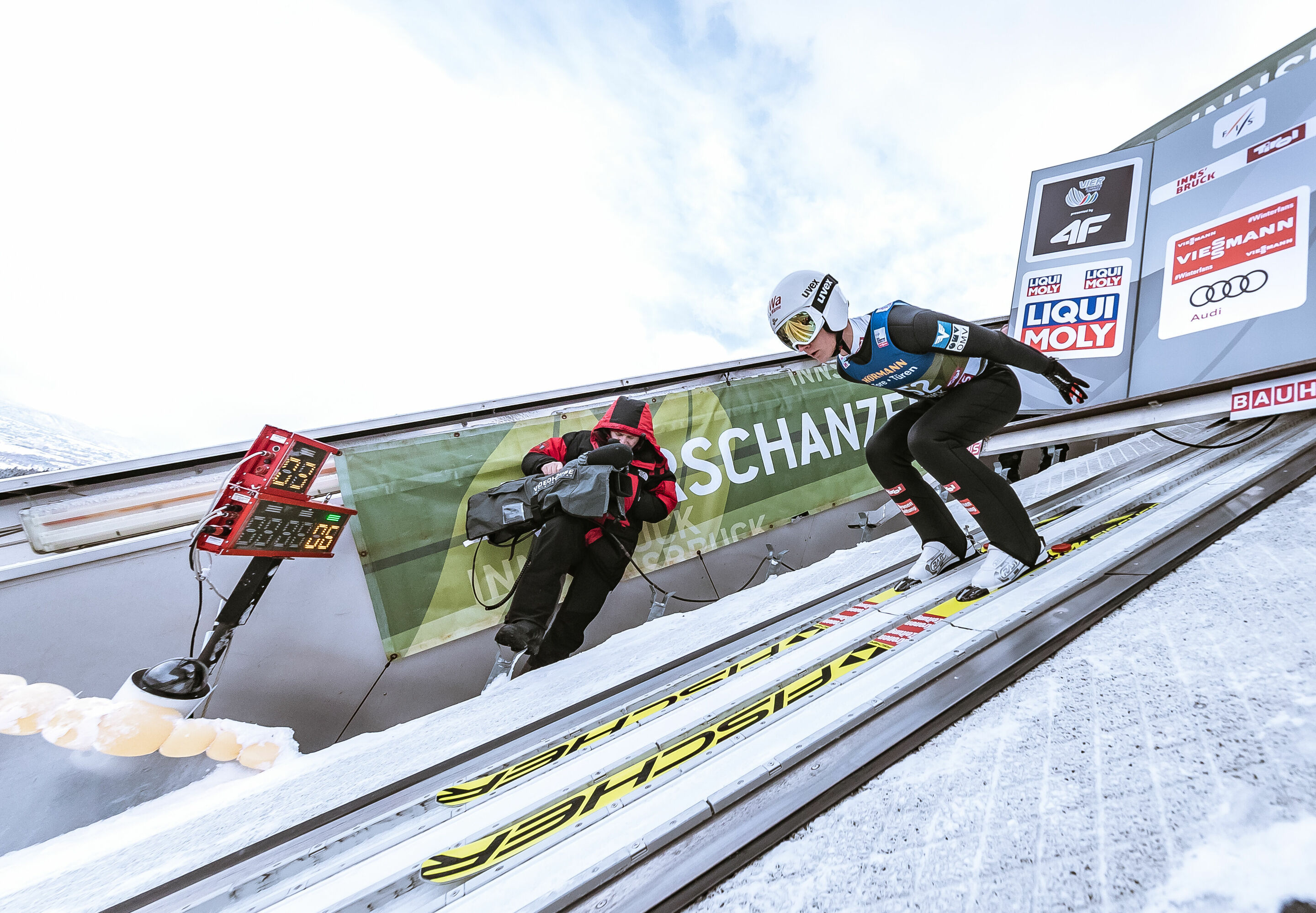 67. Vierschanzentournee - Bergiselspringen in Innsbruck - 03.01.2019, Bergiselschanze, Innsbruck, AUT, FIS Weltcup Skisprung, Vierschanzentournee, Innsbruck, Training, im Bild Daniel Huber (AUT)