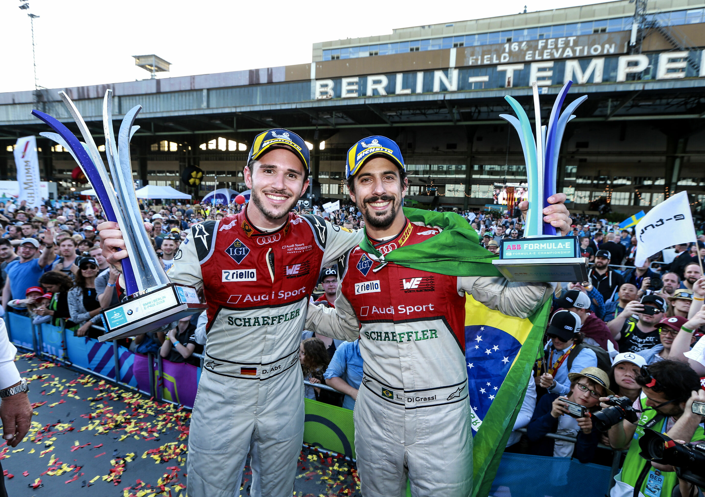 Audi Motorsport Historie - 2018: Audi-Doppelsieg beim E-Prix in Berlin