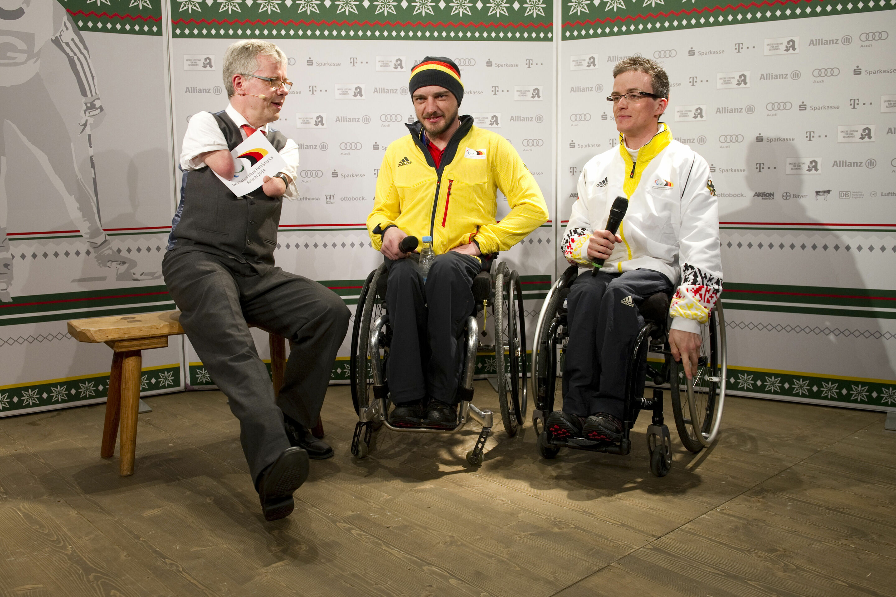 Thomas Nolte und Martin Fleig und Gast im Deutschen Haus