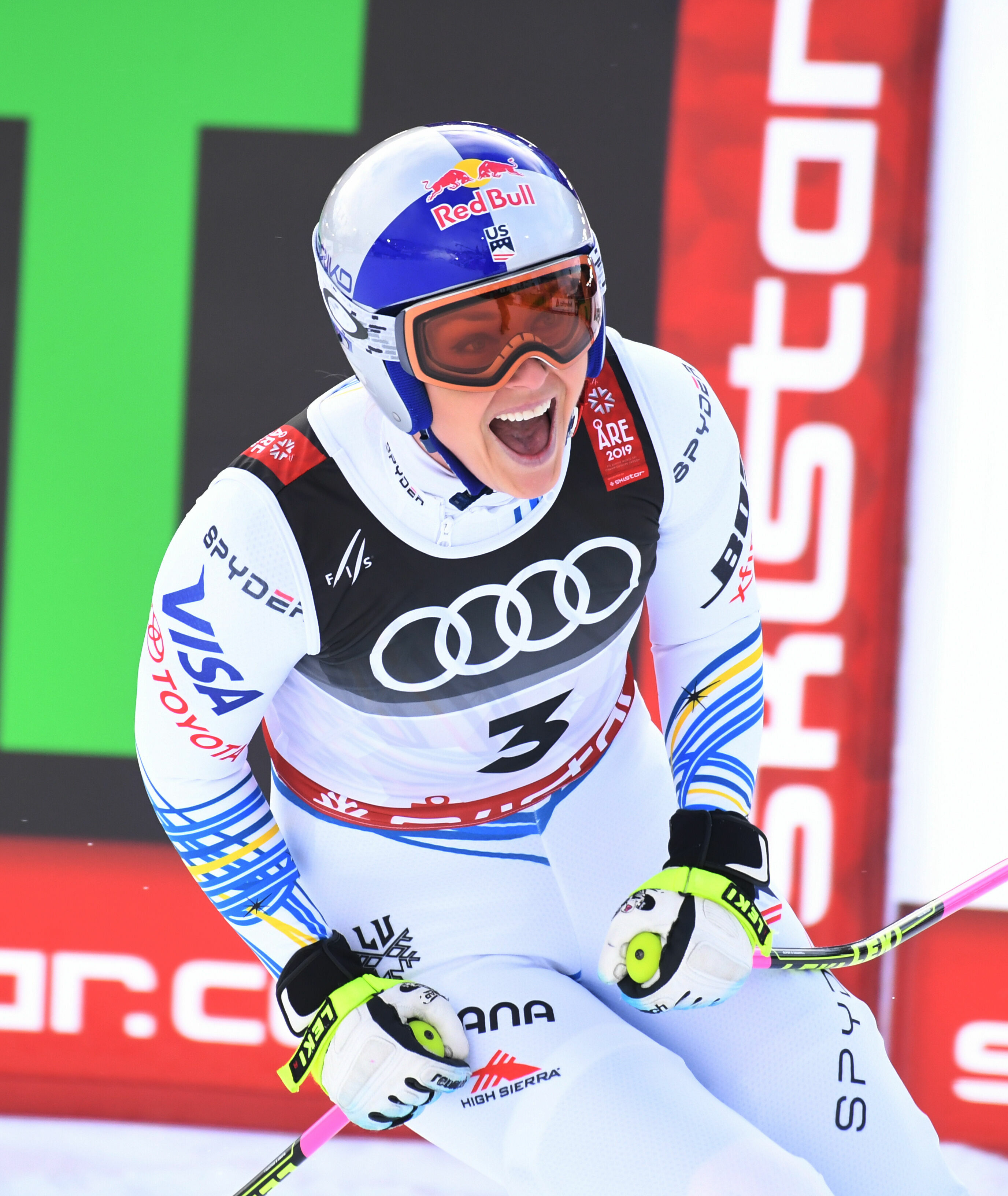 FIS Alpine Ski-WM in Åre 2019 - Frauen, Abfahrt - Lindsey Vonn (USA) im letzten Rennen ihrer Karriere