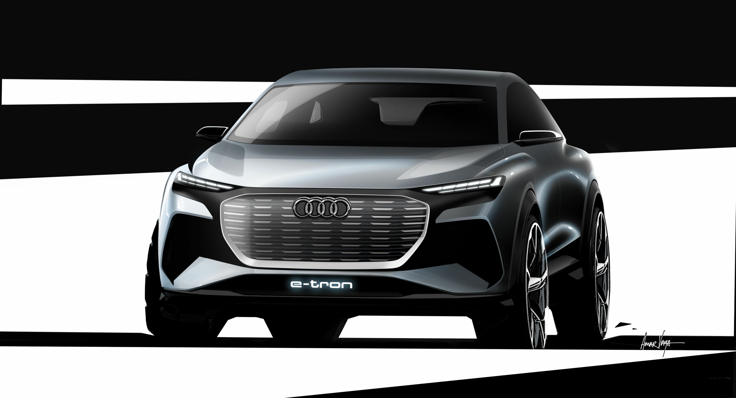 Audi Q4 e-tron concept - Design Sketch