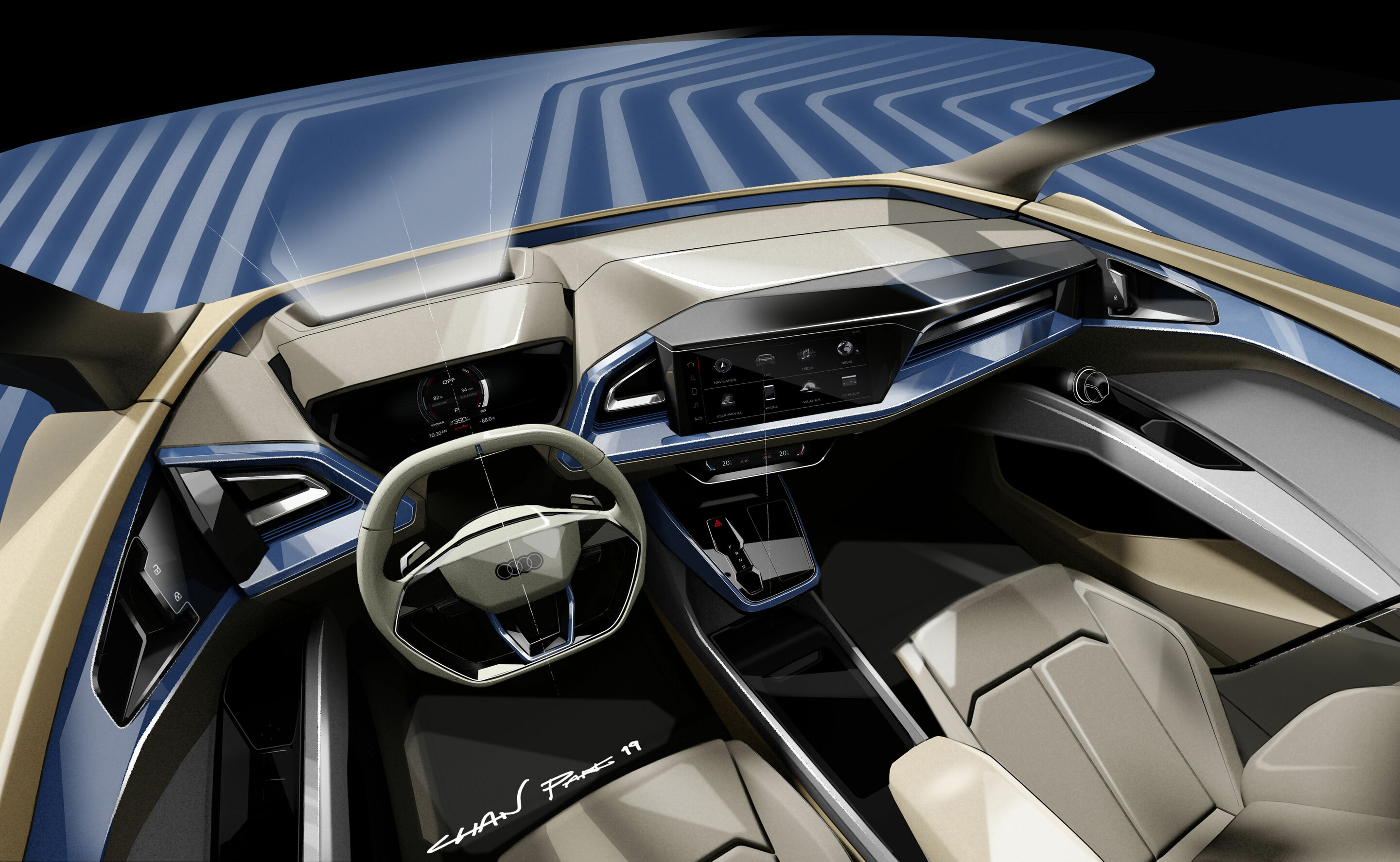 Audi Q4 e-tron concept - Design Sketch