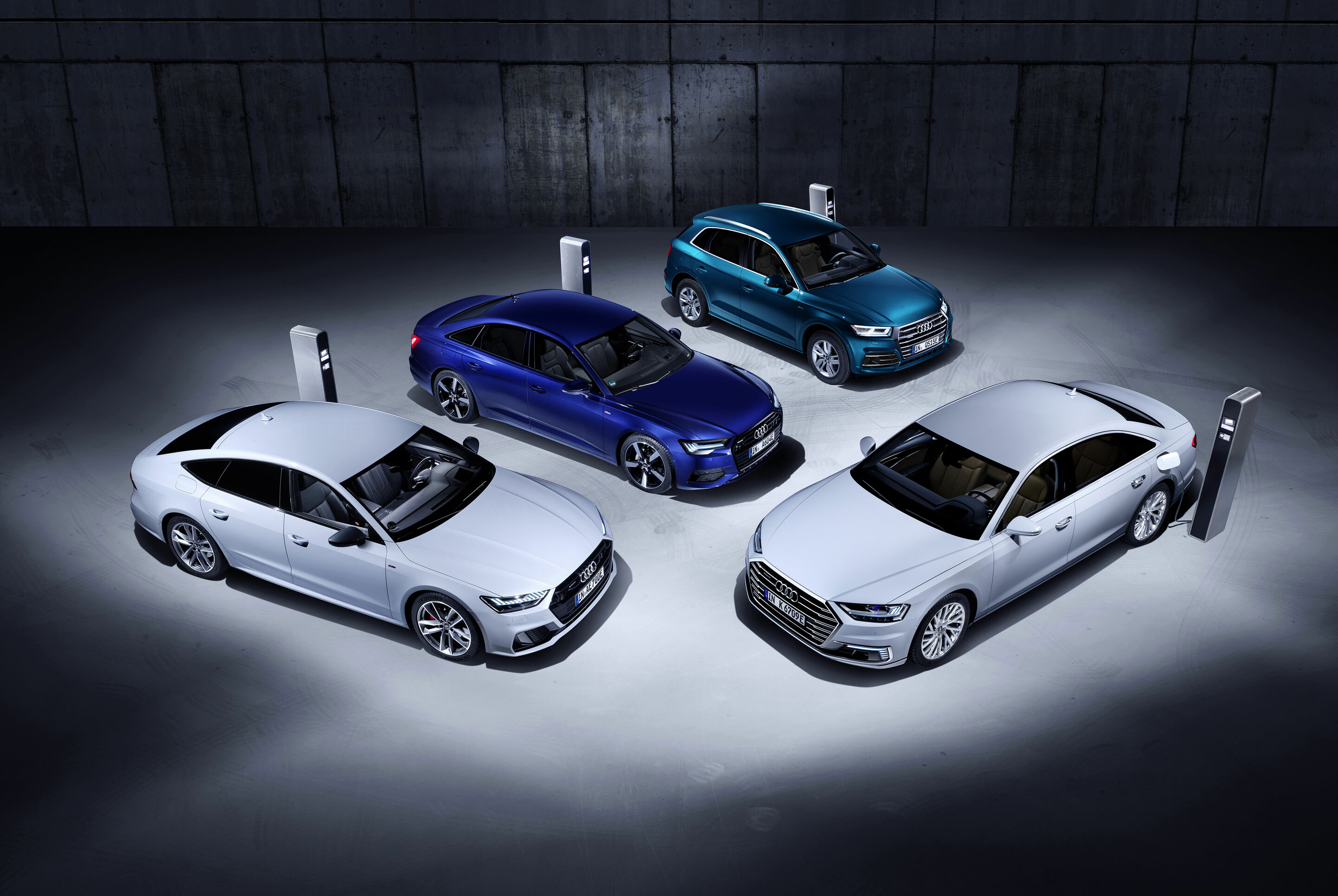 Audi Q5, A6, A7 and A8 - Efficient and Powerful: The New Plug-In Hybrid Models 
Audi Q5, A6, A7 and A8