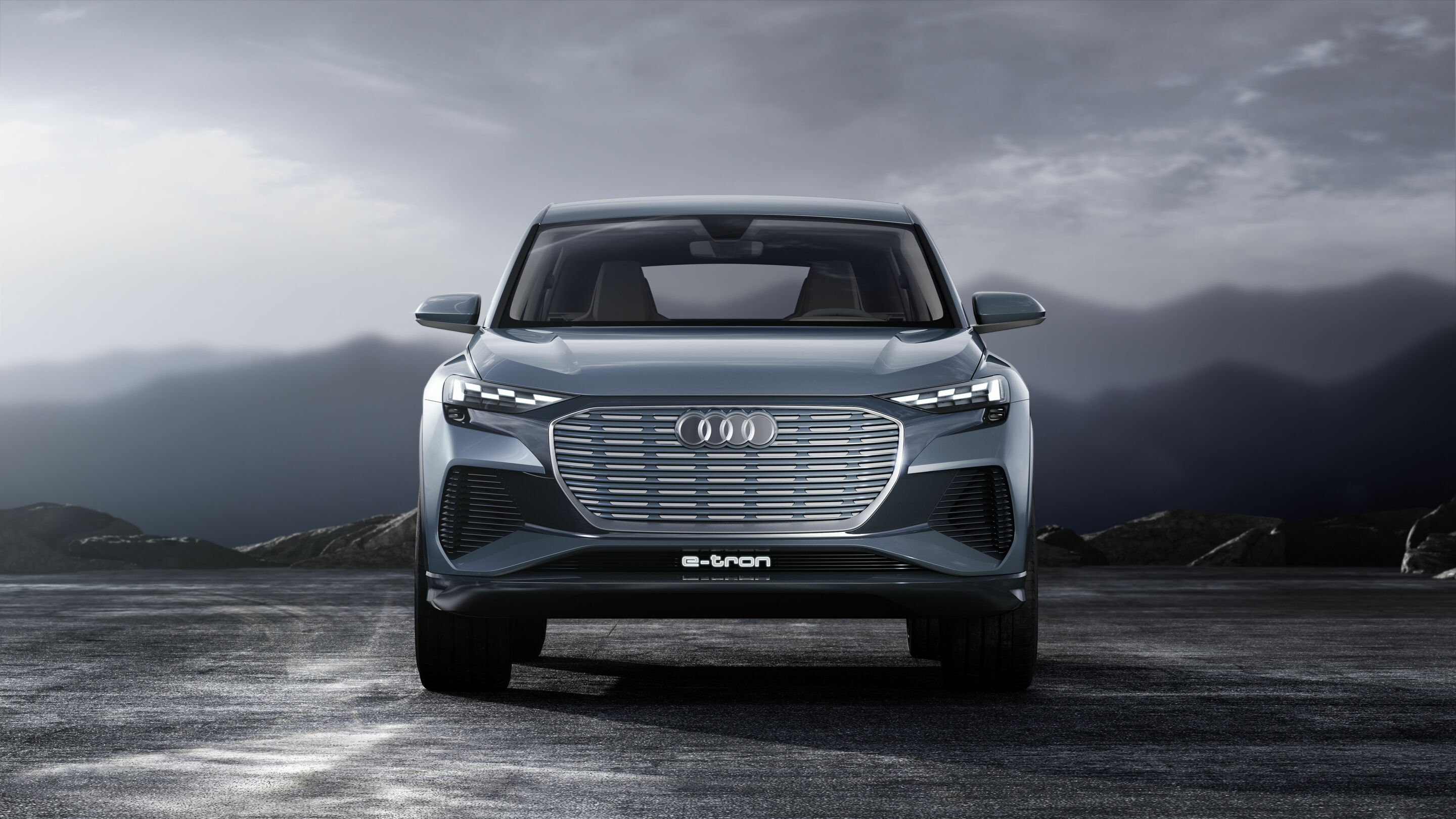 Audi Q4 e-tron concept - Standaufnahme
Farbe: Solar Sky