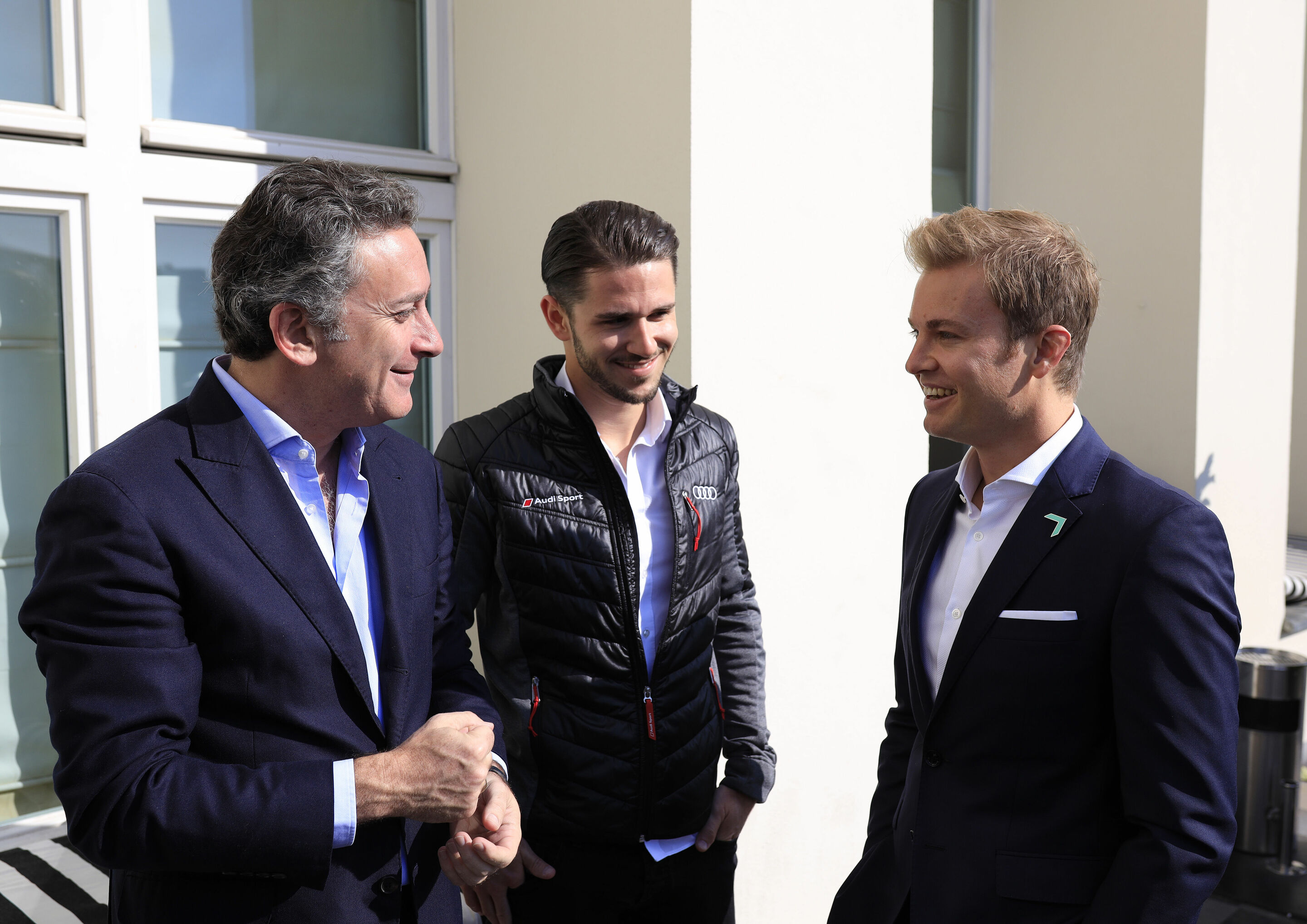 Daniel Abt promotes European races - Alejandro Agag, Daniel Abt, Nico Rosberg