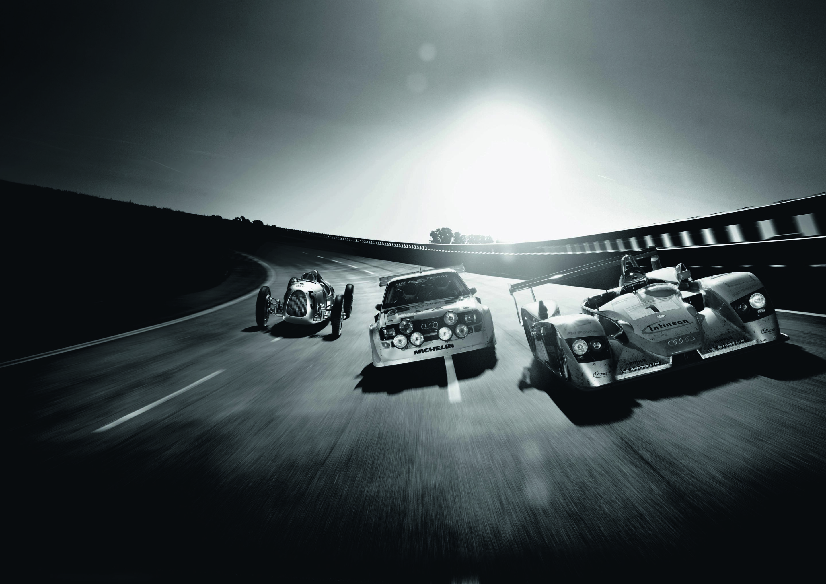 Anniversary magazine Motorsports - Auto Union Type C, Audi Sport quattro S1, Audi R8 FSI Le Mans.
