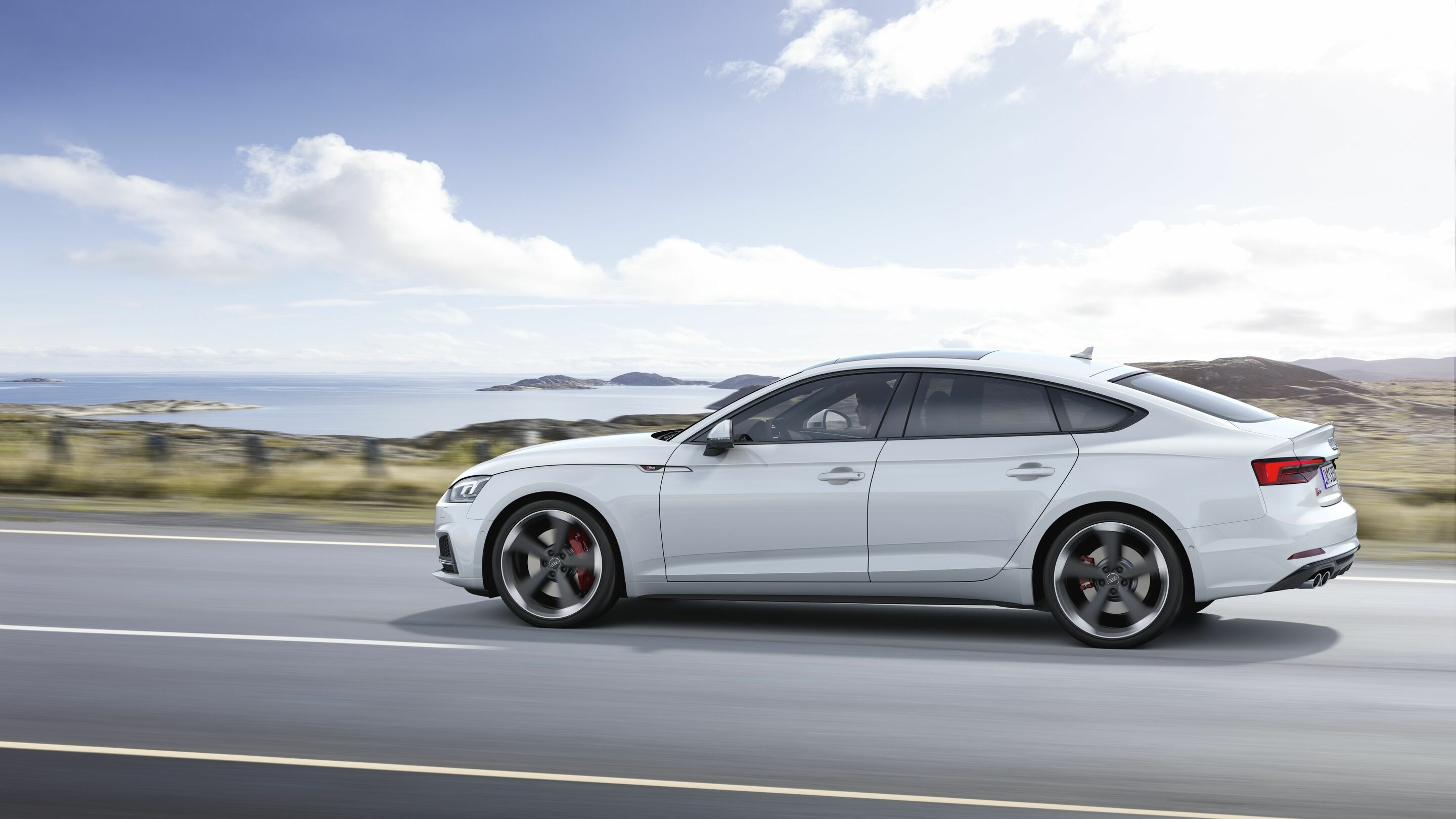 Audi S5 Sportback TDI (2019 until 2024) - Dynamic photo 
Colour: glacier white