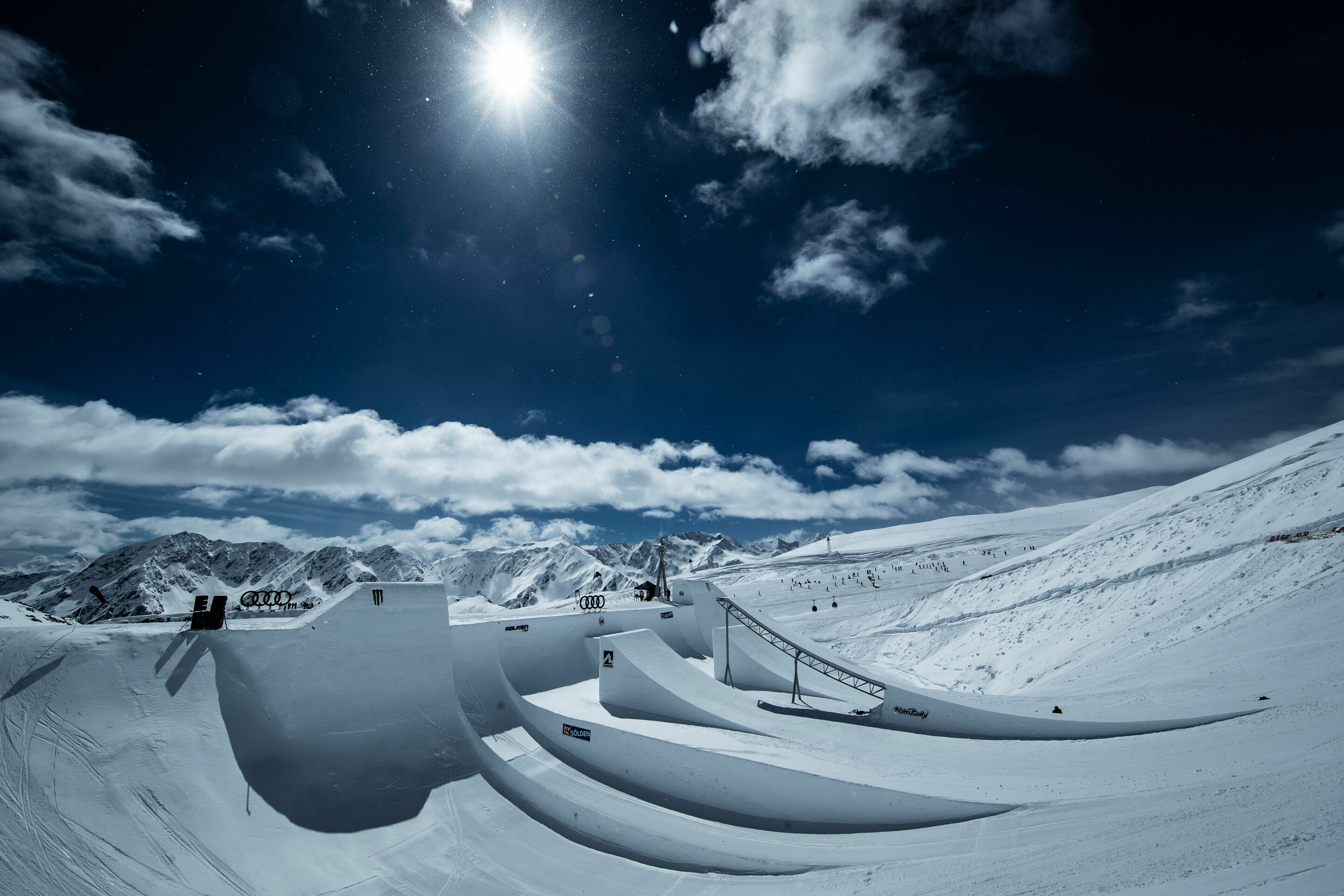 Audi Nines presented by Falken 2019 - A general view during the Audi Nines presented by Falken at Tiefenbachferner Glacier on April 27, 2019 in Soelden, Austria.