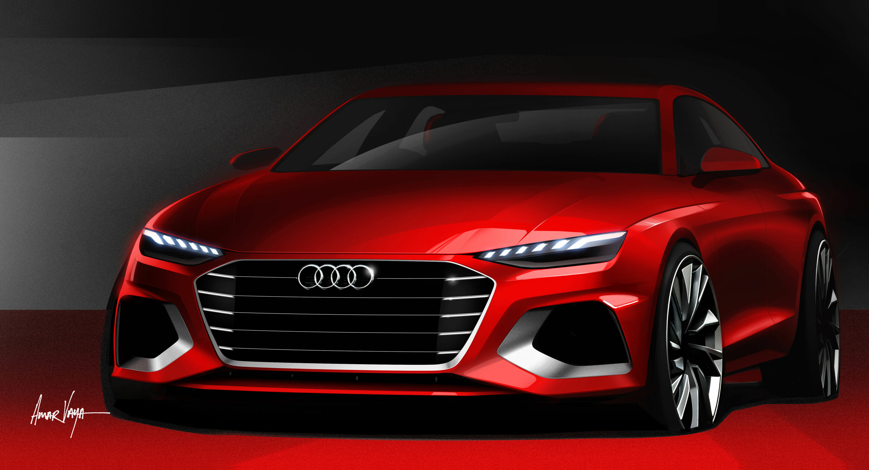 Sketch - Audi A4 - Design Sketch
