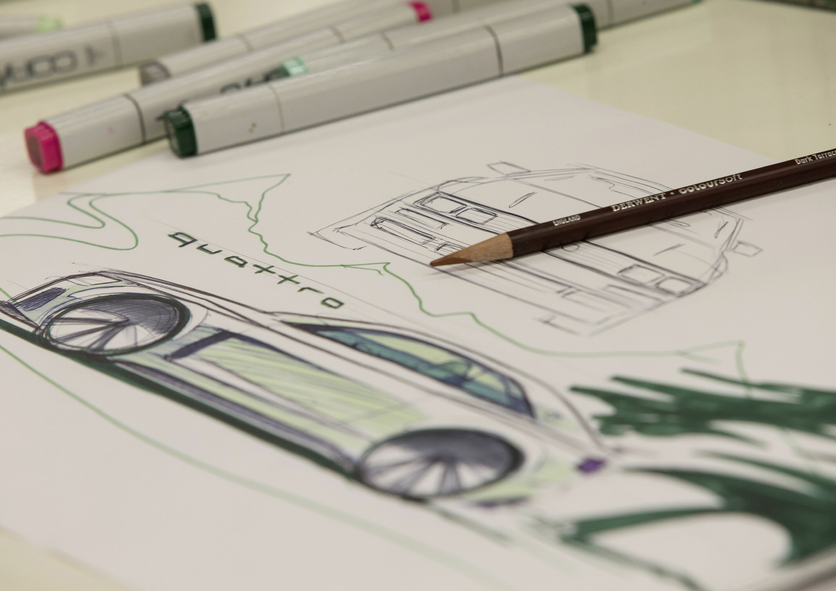 Design Close-Up im Konzept Design Studio München - Entstehungsprozess Audi Sport quattro concept