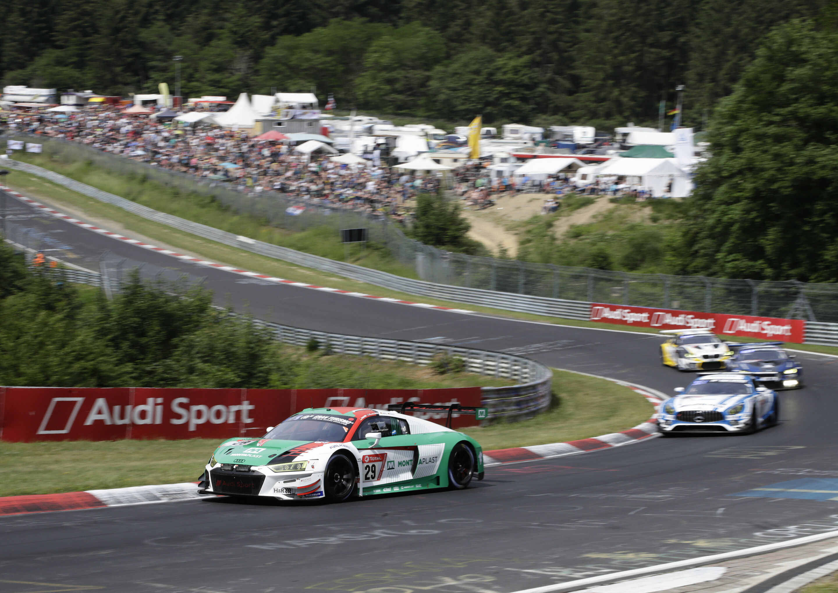 24h Nürburgring 2019 - Audi R8 LMS #29 (Audi Sport Team Land), Christopher Haase/Kelvin van der Linde/Christopher Mies/René Rast
