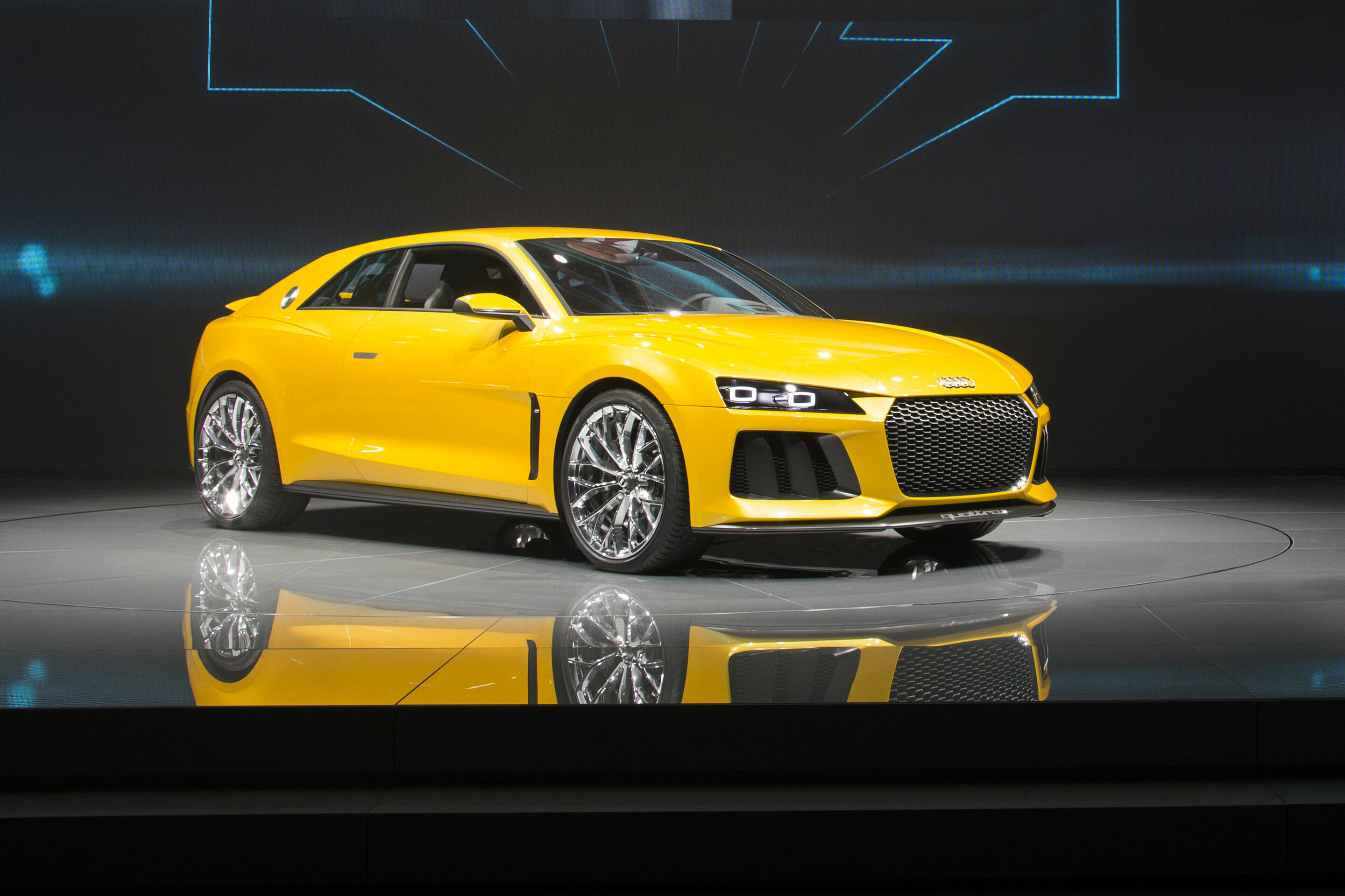 Audi auf der 65. Internationalen Automobil-Ausstellung in Frankfurt am Main - Der Audi Sport quattro concept am Audi Stand auf der IAA Frankfurt 2013.
