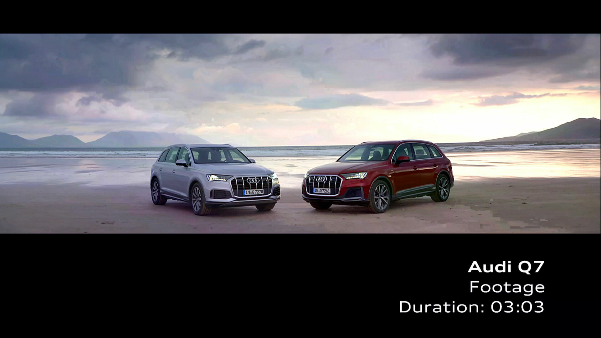 Audi Q7 Matadorrot und Florettsilber (Footage) - Audi Q7 Matadorrot und Florettsilber (Footage)
