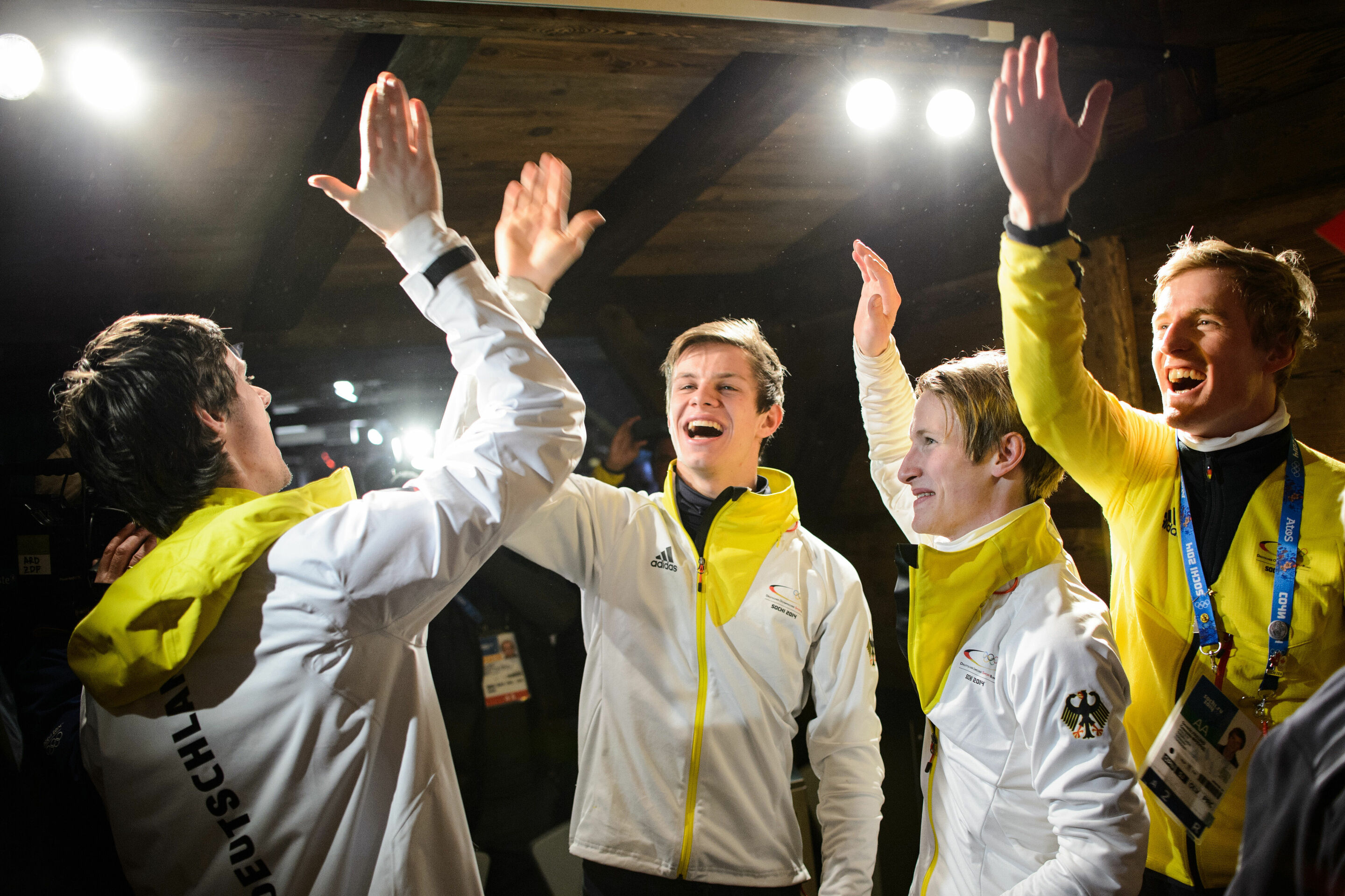 Severin Freund, Marinus Kraus, Andreas Wank and Andreas Wellinger