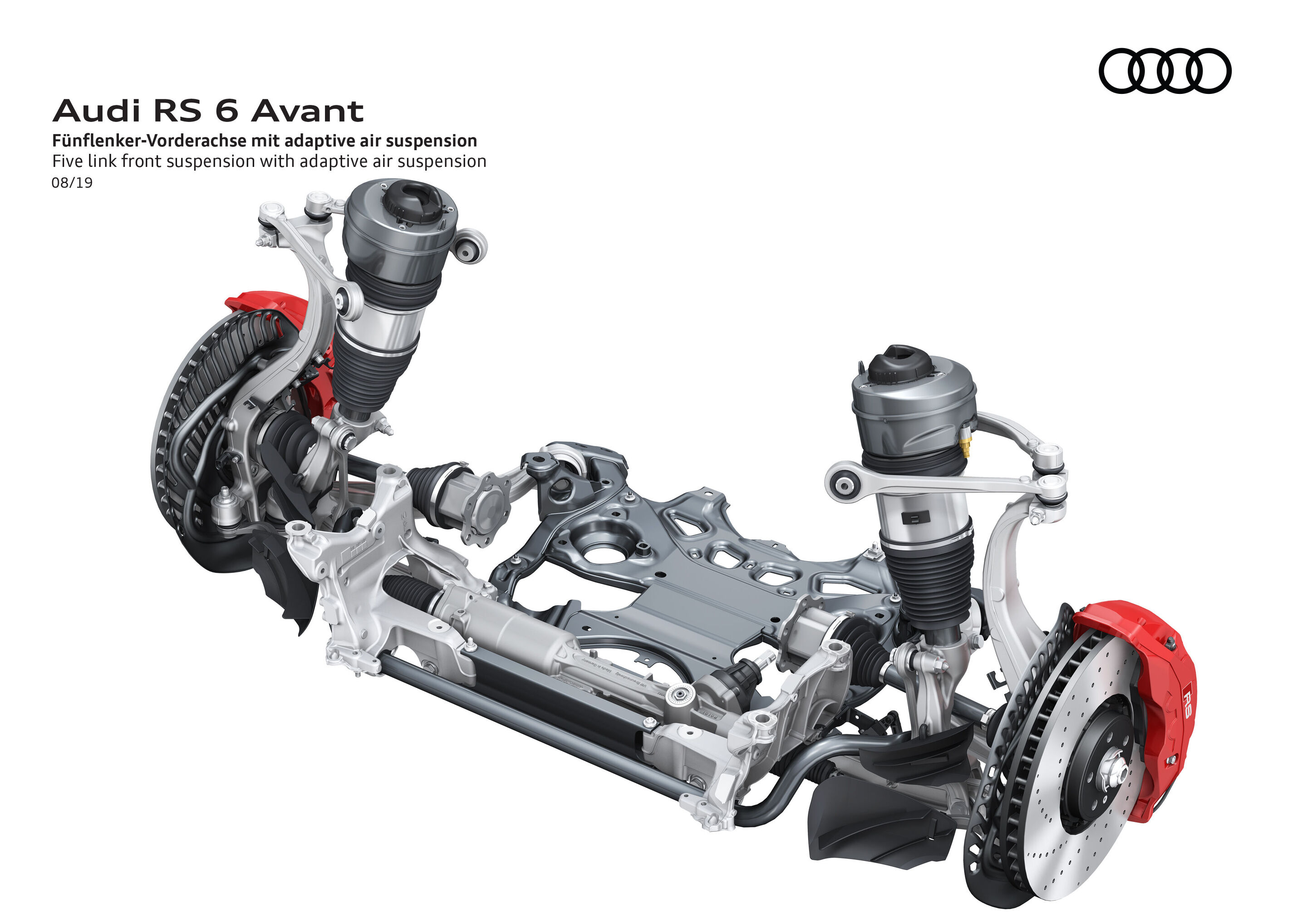Illustration - Audi RS 6 Avant - Five link front suspension with adaptive air suspension