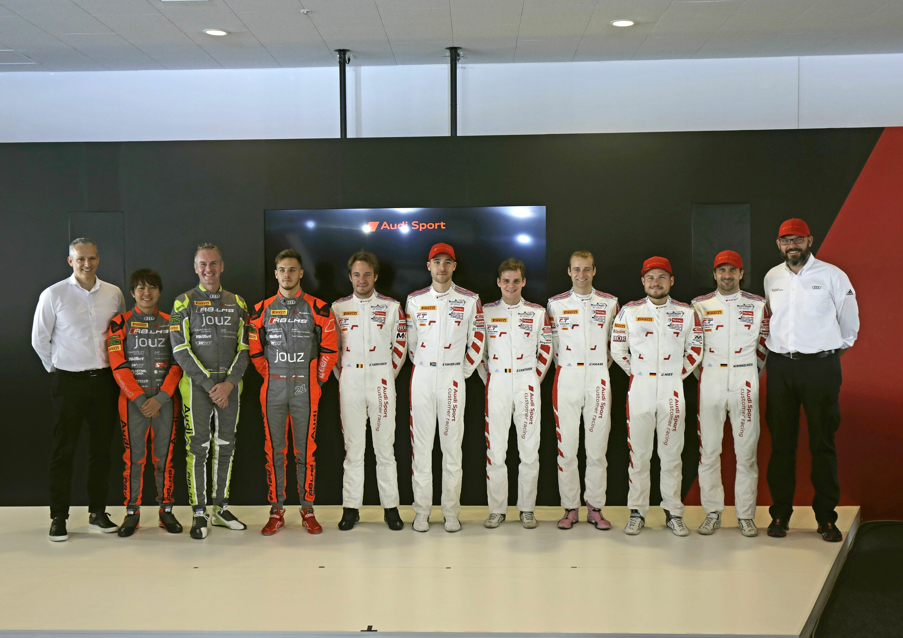 10h Suzuka 2019 - Philipp Noack, Ryuichiro Tomita, Richard Lyons, Alessio Picariello, Frédéric Vervisch, Kelvin van der Linde, Dries Vanthoor, Christopher Haase, Christopher Mies, Markus Winkelhock, Chris Reinke