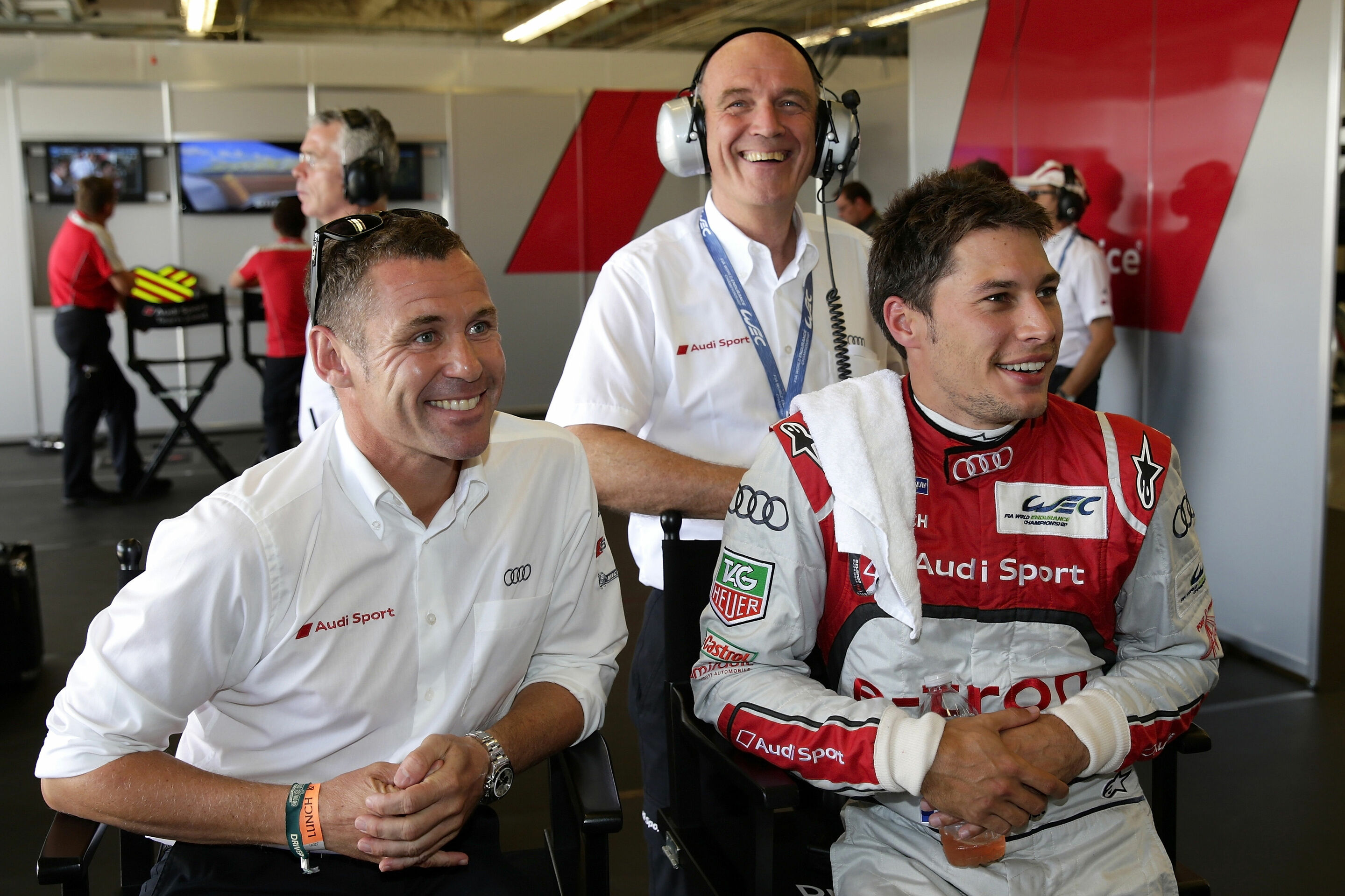 Tom Kristensen, Loïc Duval und Dr. Wolfgang Ullrich