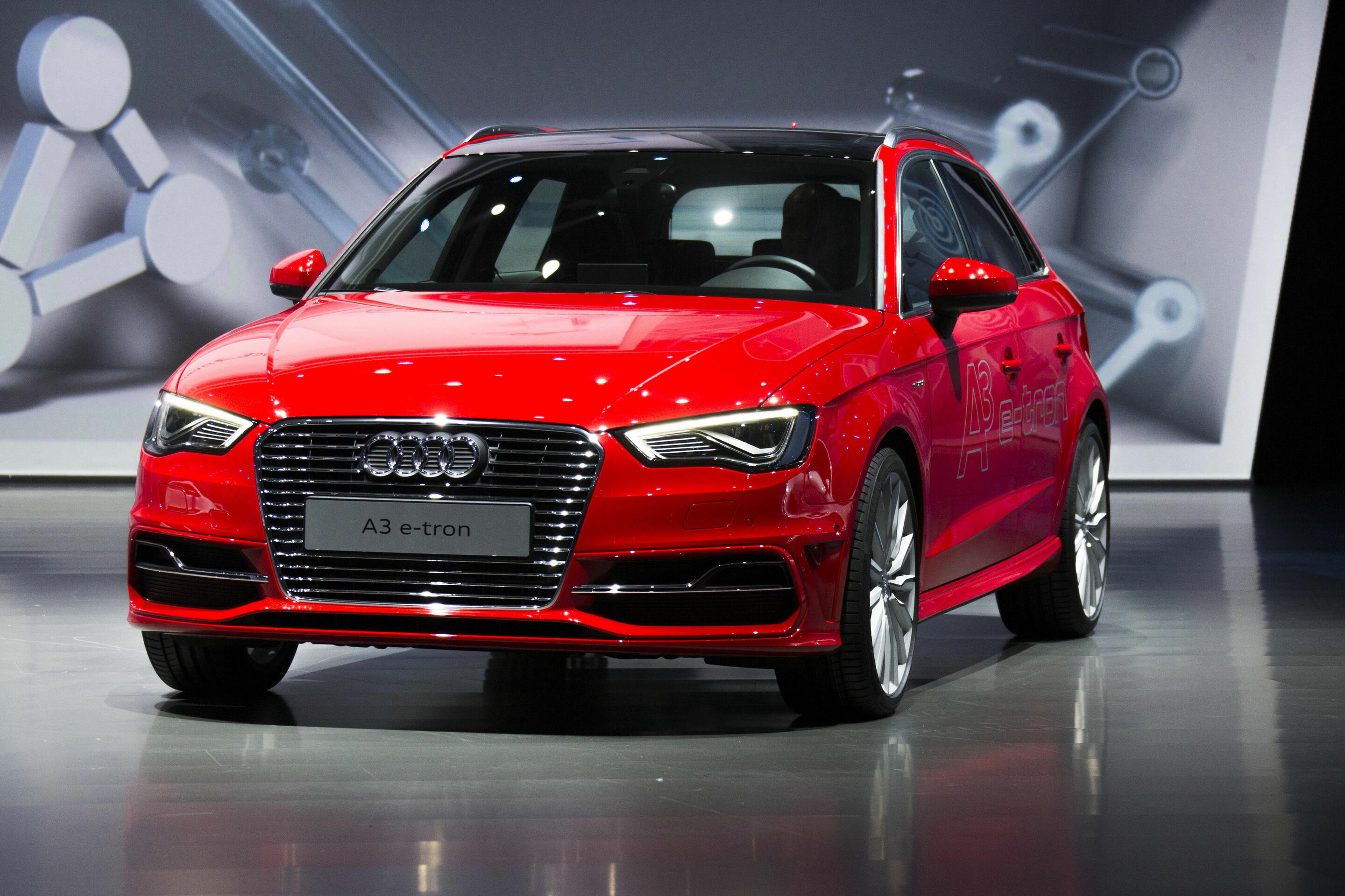 Audi at the Volkswagen Group Night - IAA Frankfurt 2013 - The new Audi A3 Sportback e-tron on the 2013 IAA Volkswagen Group Night.
