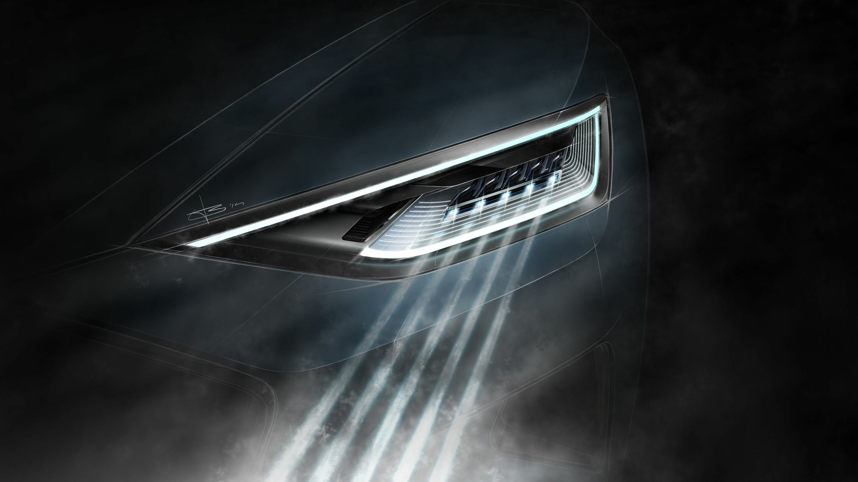 Skizze - Audi prologue - Design-Skizze für Icon Box