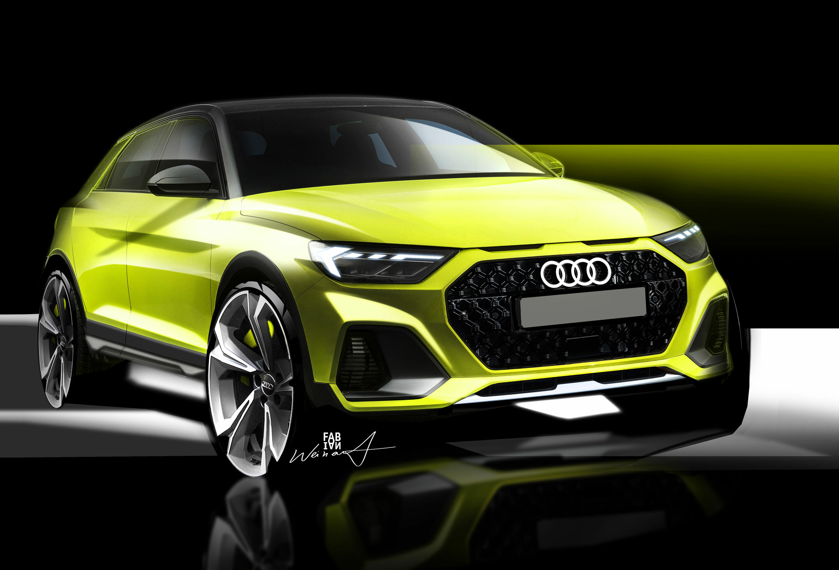 Skizze - Audi A1 citycarver - Design Skizze