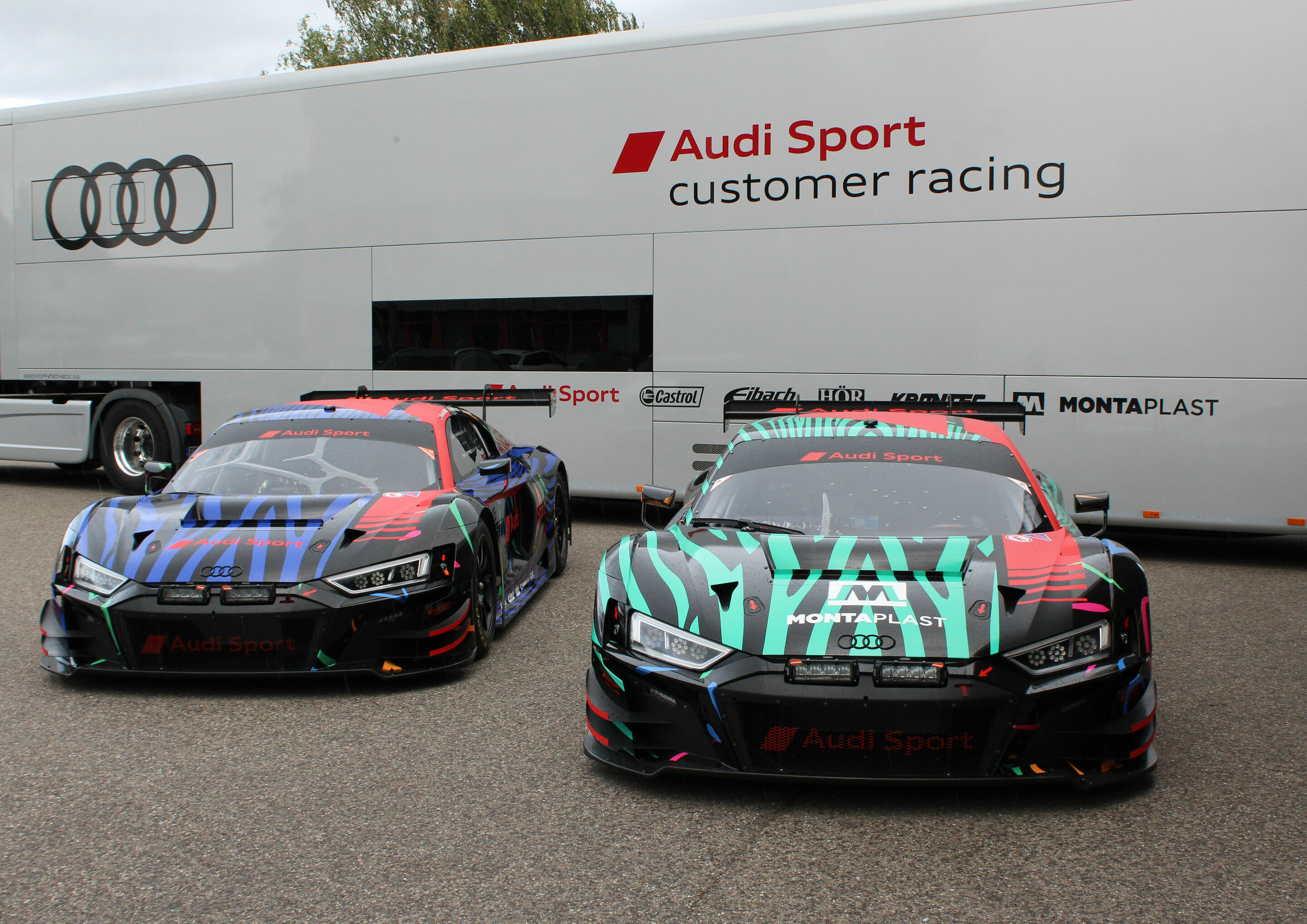 9h Kyalami 2019 - Audi R8 LMS #25 (Audi Sport Team WRT), Kelvin van der Linde/Dries Vanthoor/Frédéric Vervisch; Audi R8 LMS #29 (Audi Sport Team Land), Christopher Haase/Christopher Mies/Markus Winkelhock