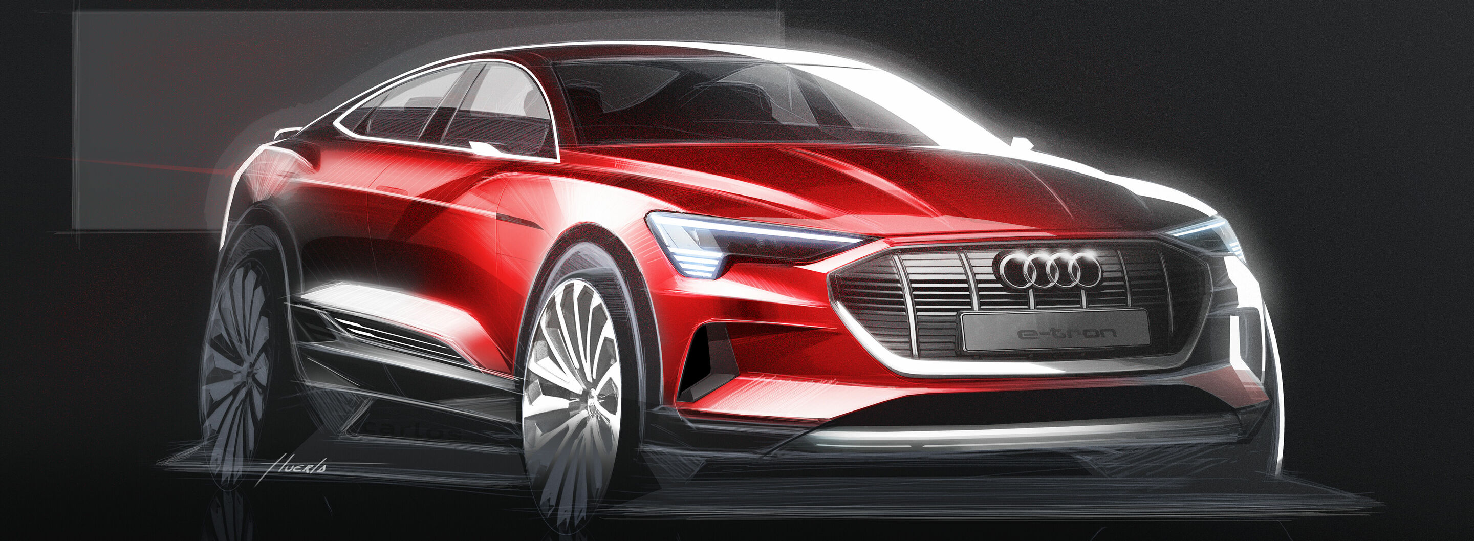 Sketch - Audi e-tron Sportback - Design Sketch