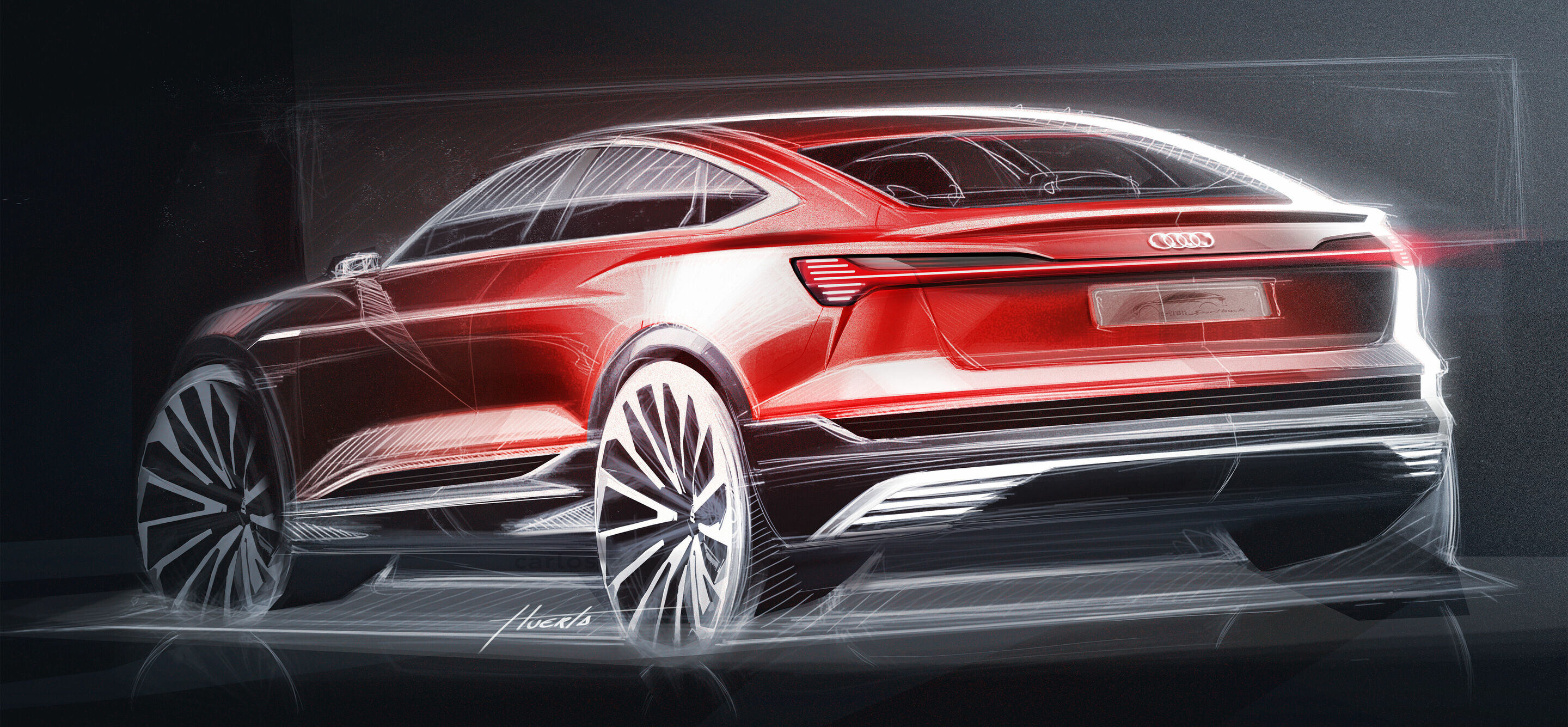 Sketch - Audi e-tron Sportback - Design Sketch