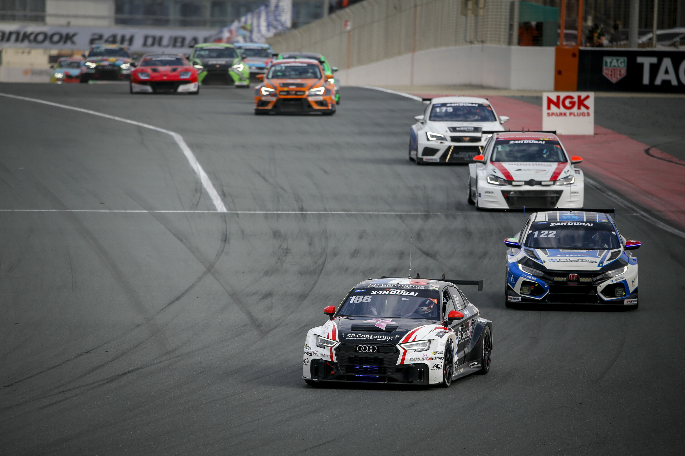 24h Dubai 2020 - Audi RS 3 LMS # 188 (AC Motorsport), Tom Boonen/Gilles Magnus/Stéphane Perrin/Vincent Radermecker/Matthew Taskinen