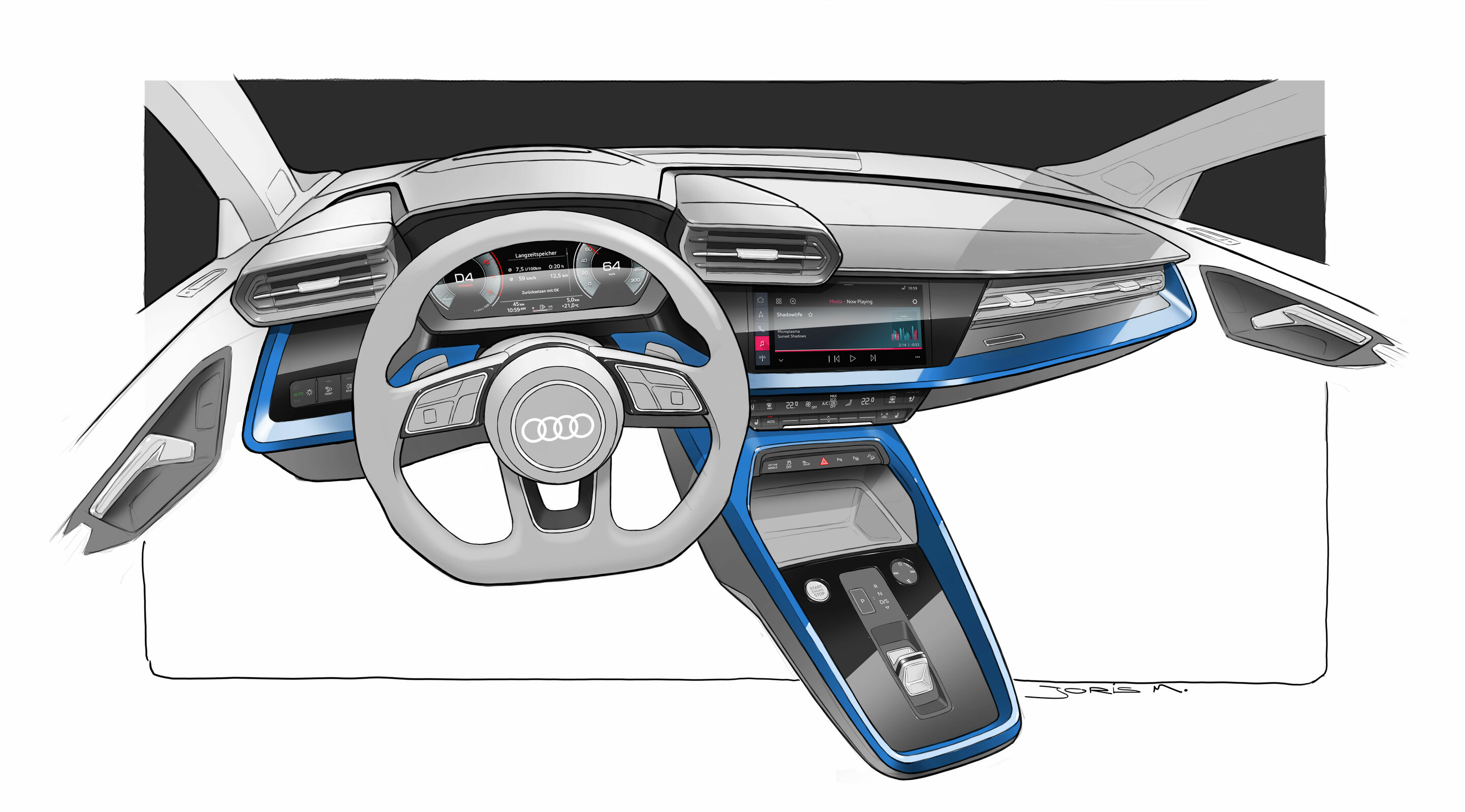 Sketch - Audi A3 Sportback - Design Sketch