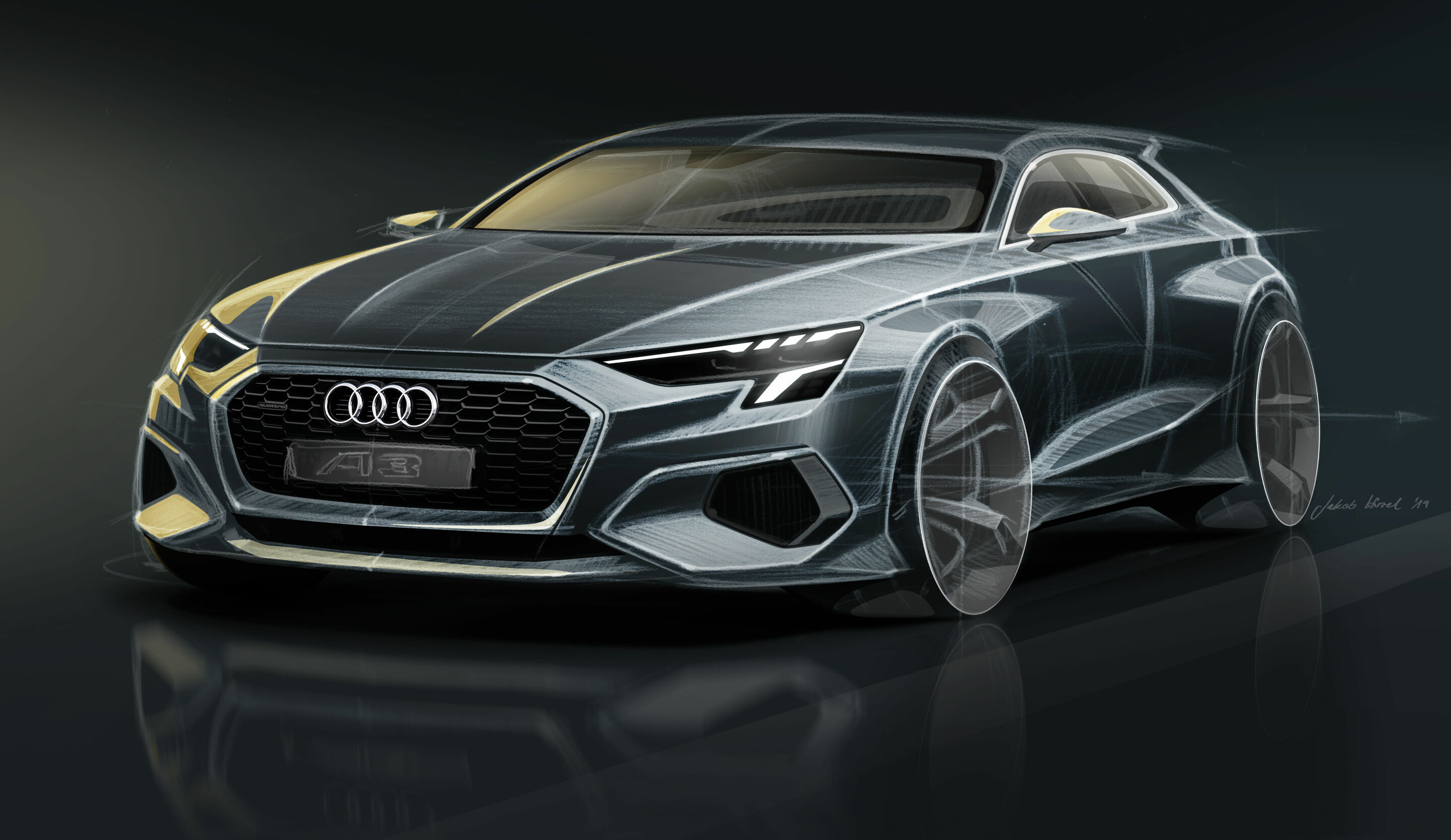 Skizze - Audi A3 Sportback - Design Skizze