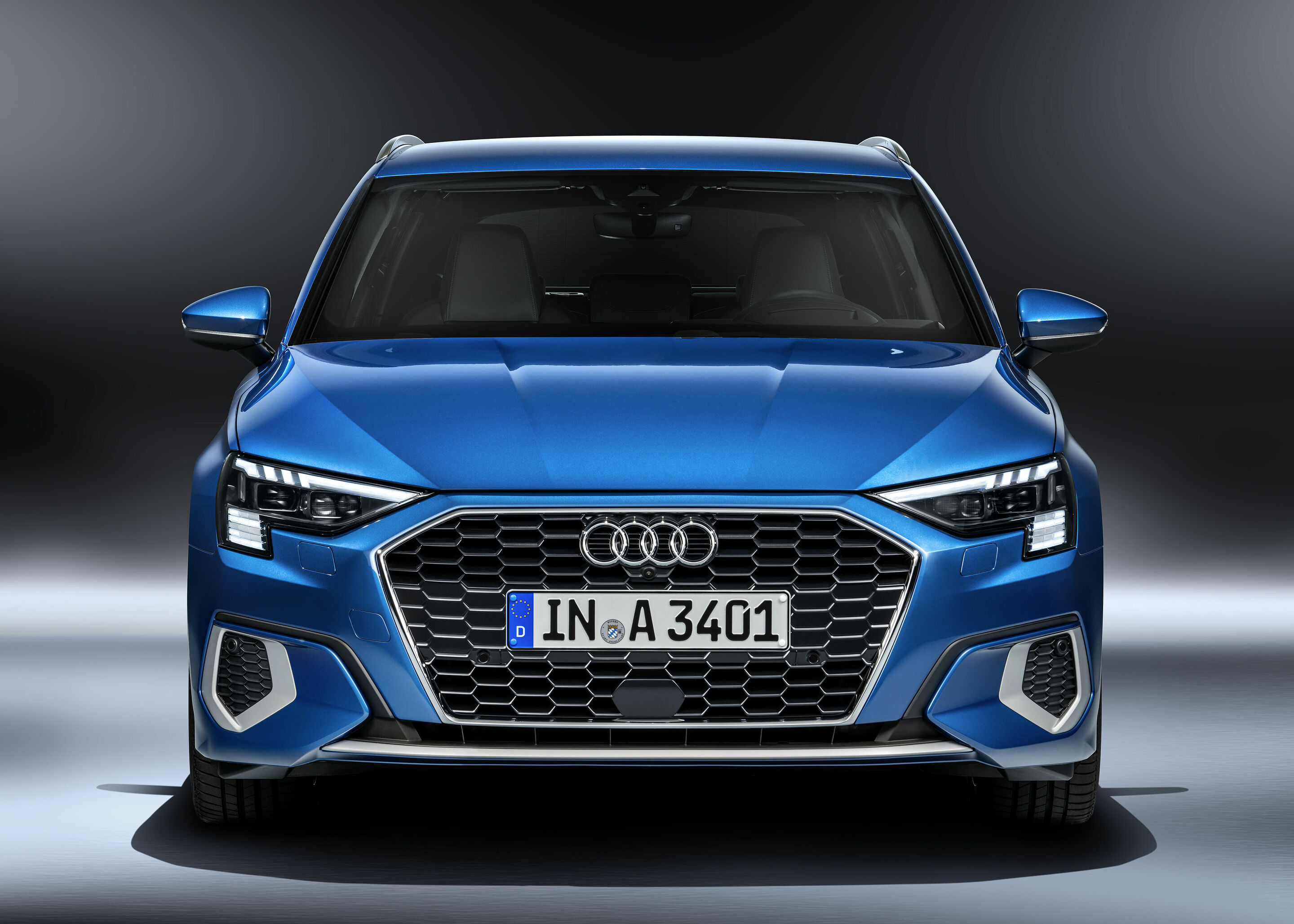 Audi A3 Sportback - Static photo,
Colour: Atoll blue