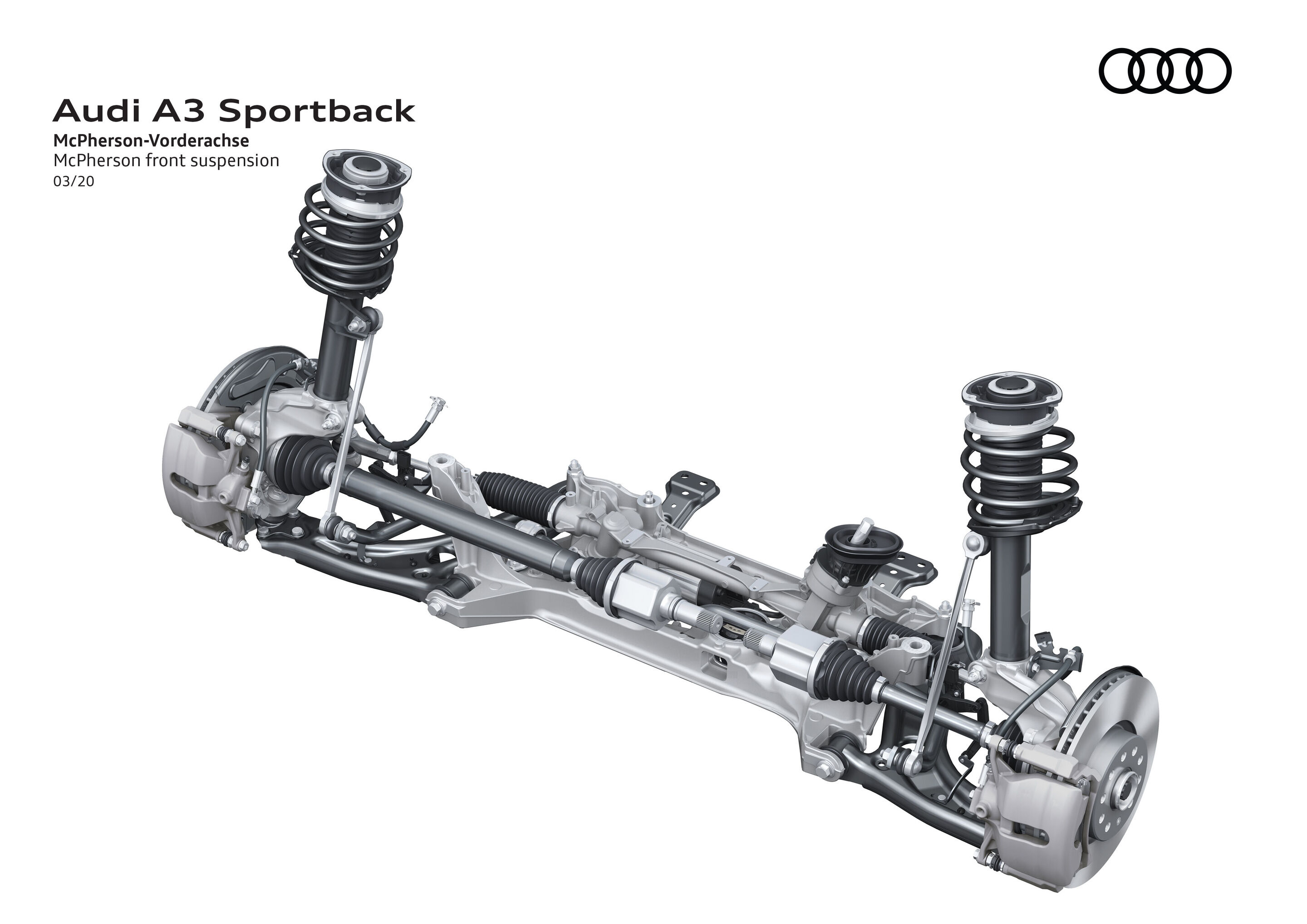 Illustration - Audi A3 Sportback - McPherson-Vorderachse
