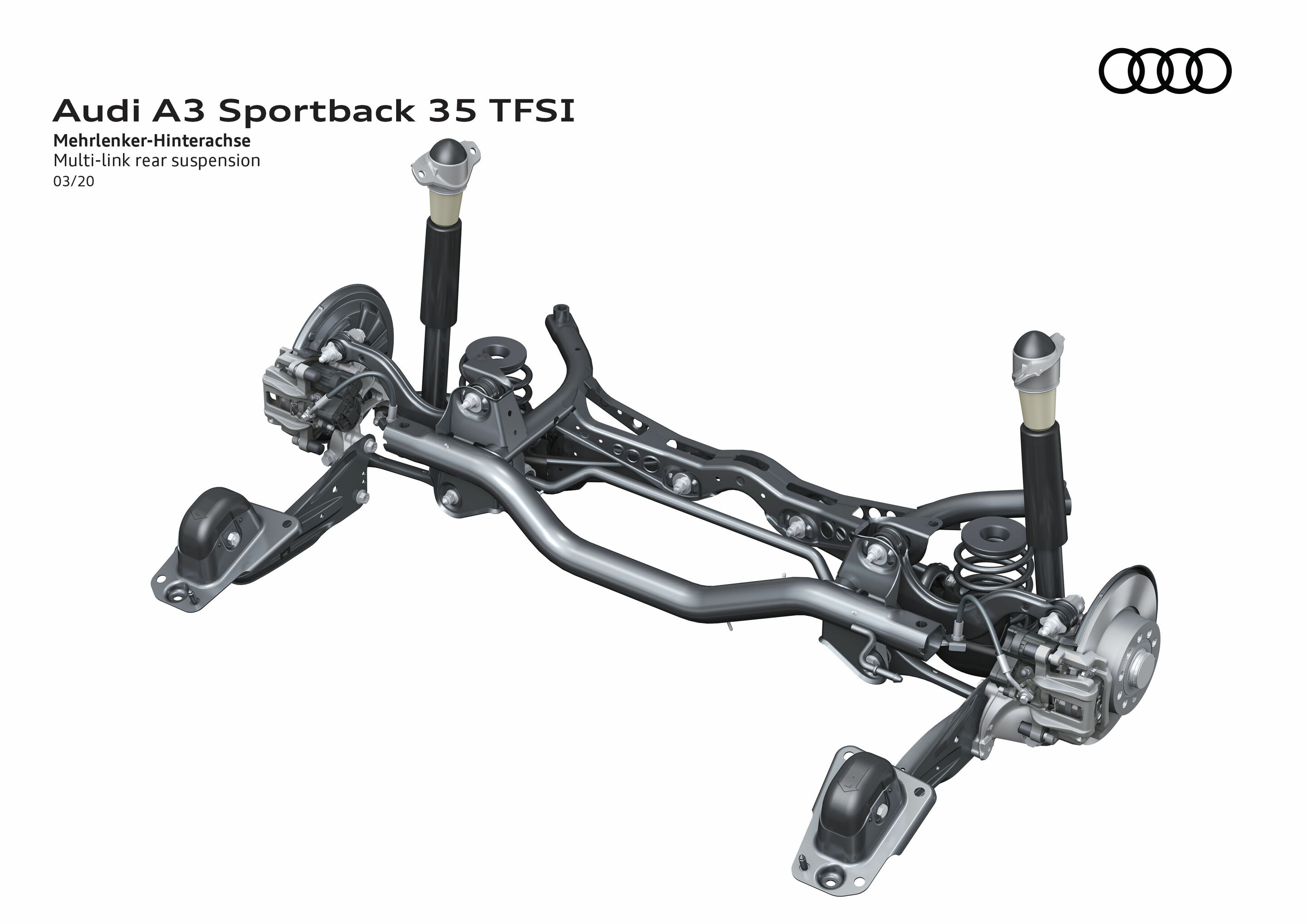 Illustration - Audi A3 Sportback - Mehrlenker-Hinterachse