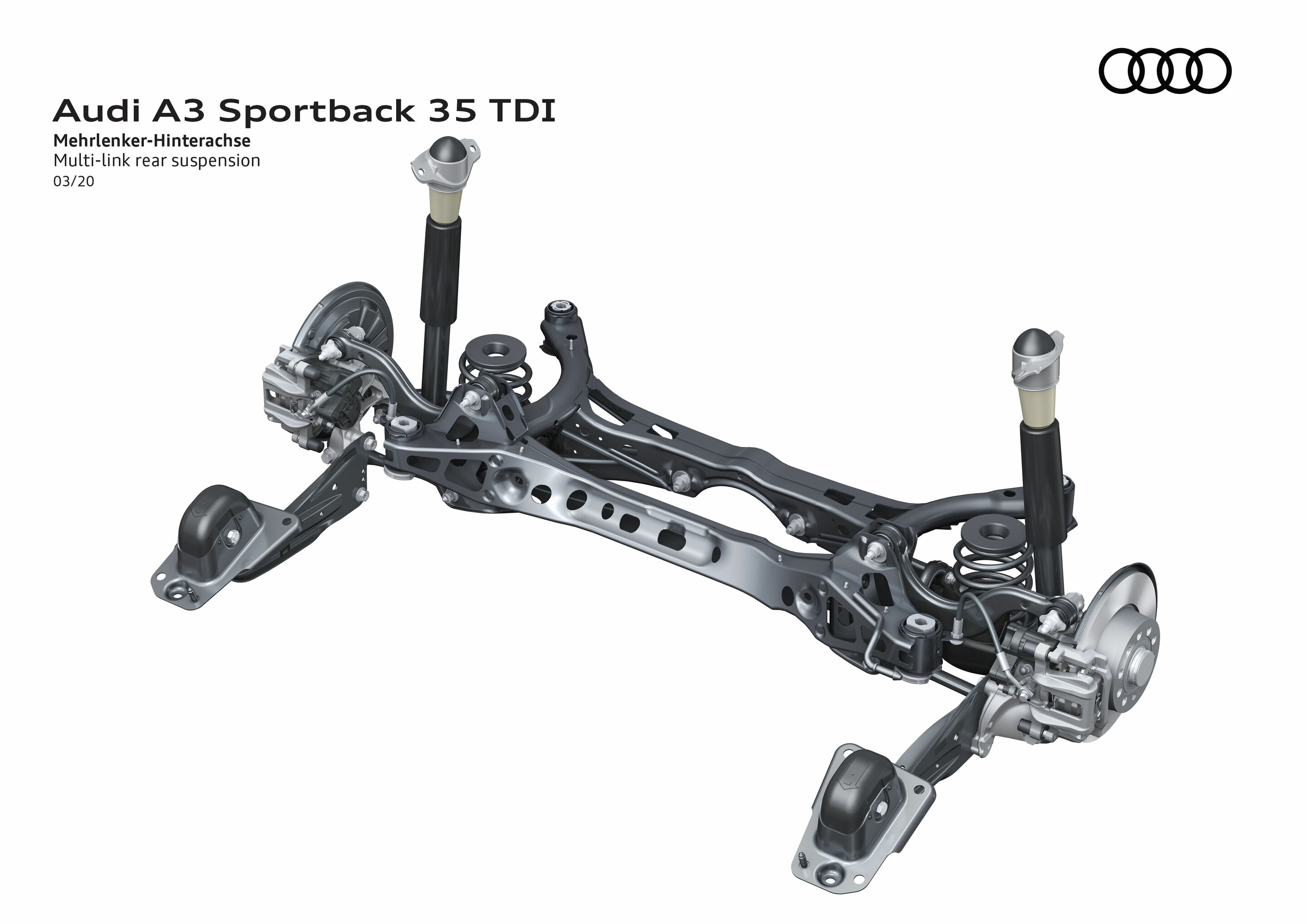Illustration - Audi A3 Sportback 35 TDI - Multi-link rear suspension