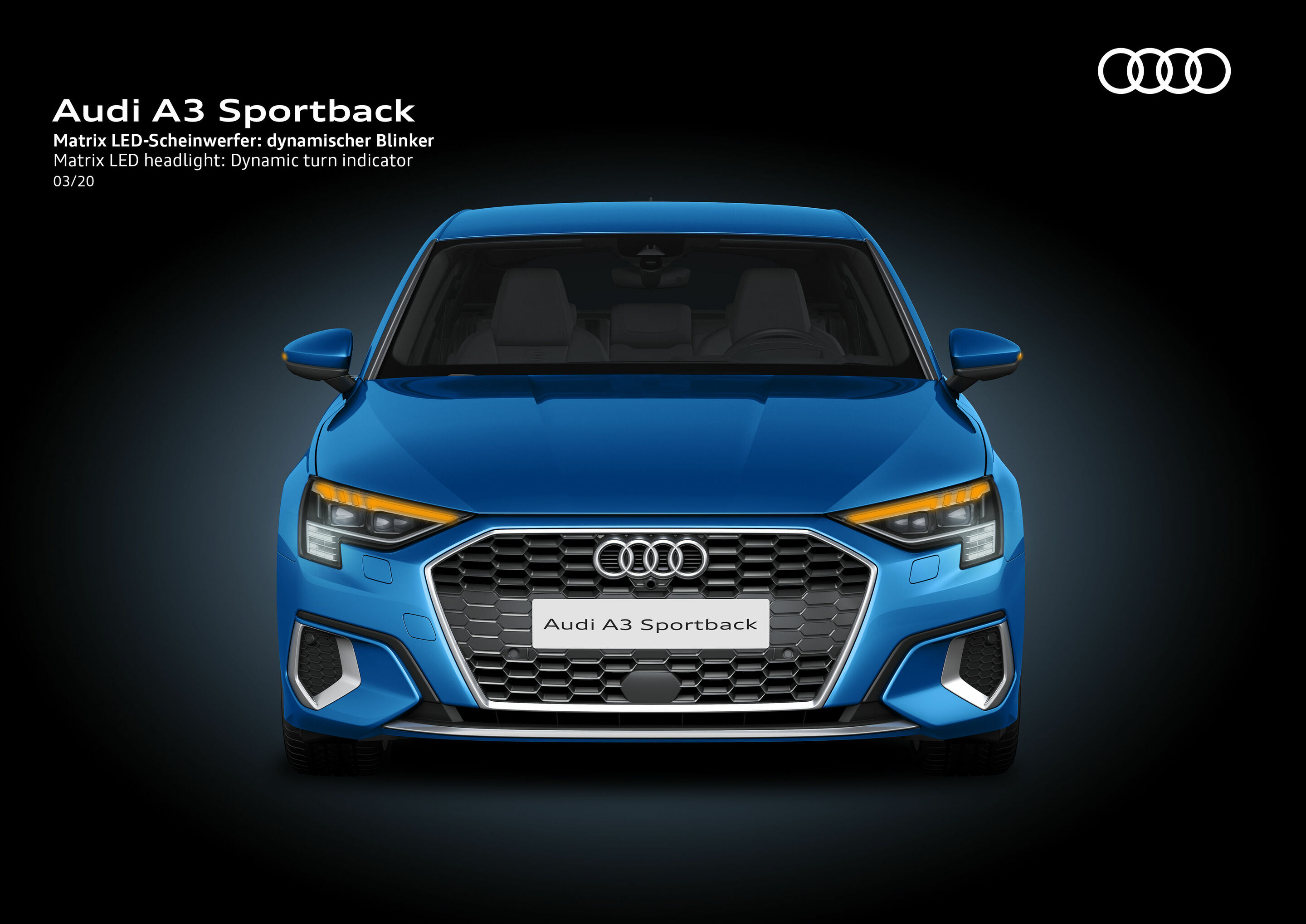 Illustration - Audi A3 Sportback - Matrix LED-Scheinwerfer: dynamischer Blinker