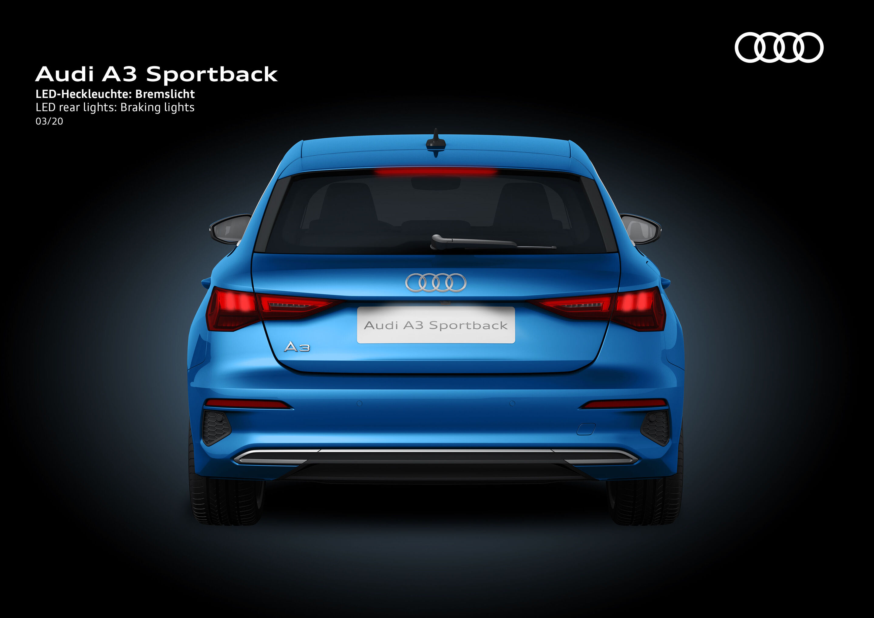 Illustration - Audi A3 Sportback - LED-Heckleuchte: Bremslicht