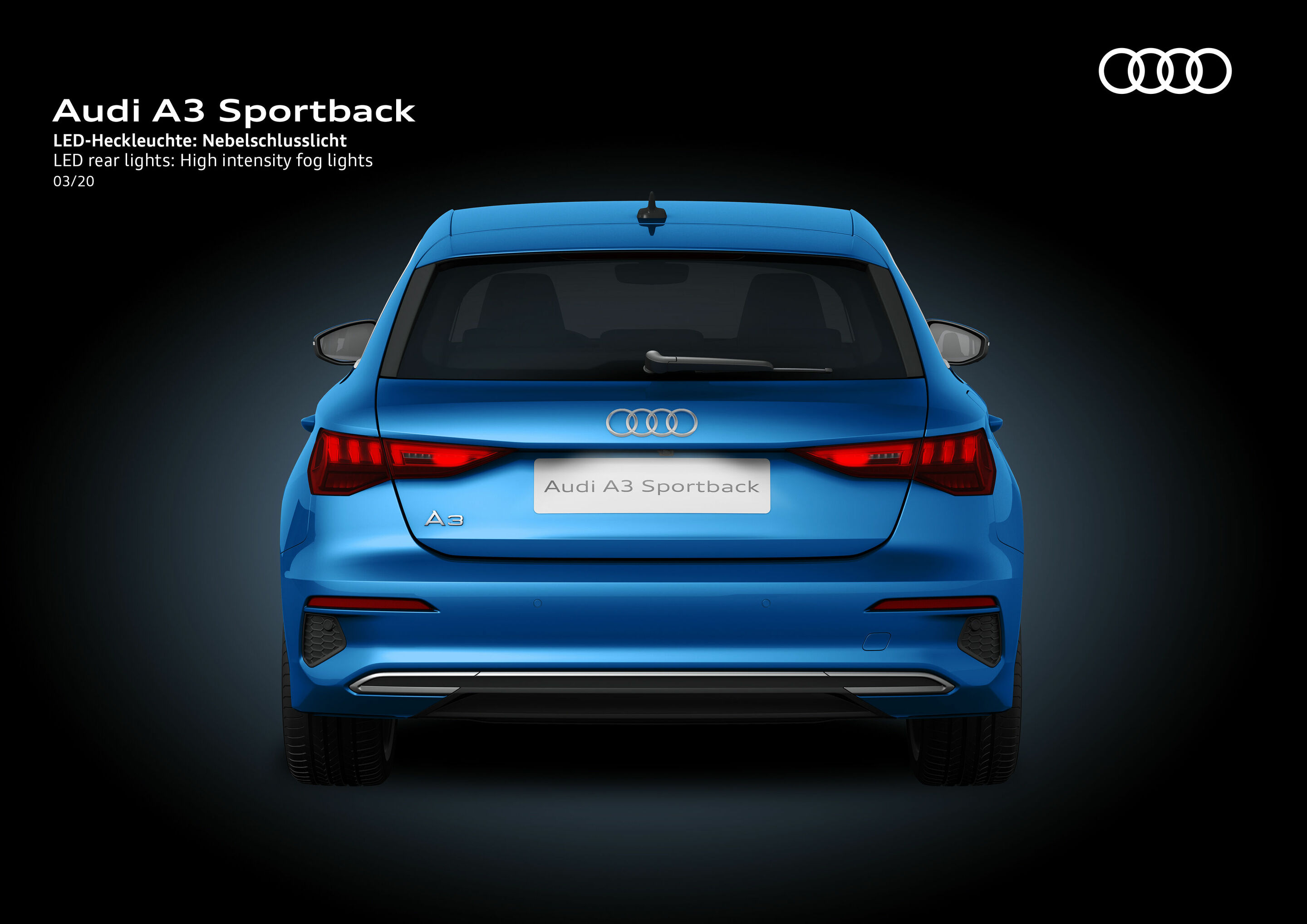 Illustration - Audi A3 Sportback - LED rear lights: High intensity fog lights