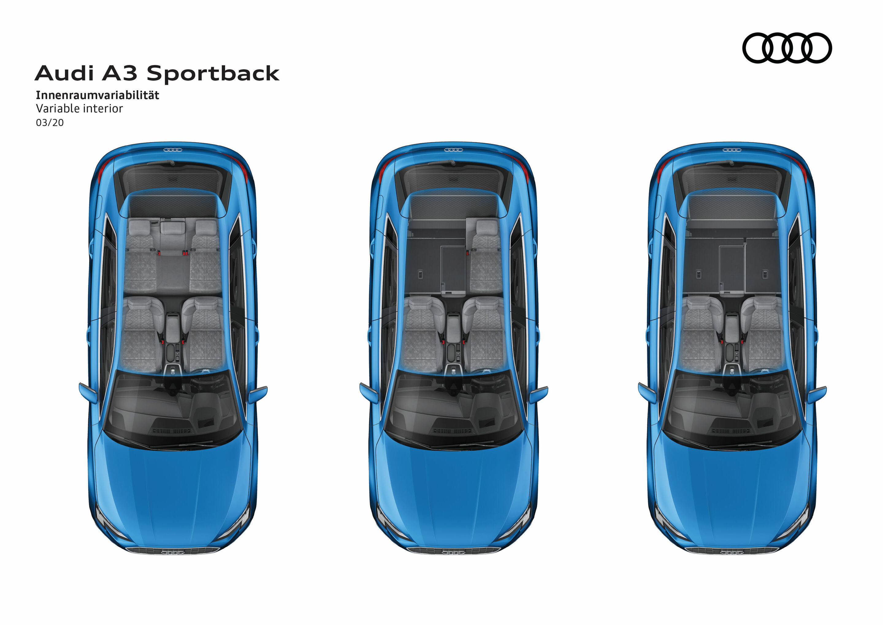 Illustration - Audi A3 Sportback - Innenraumvariabilität