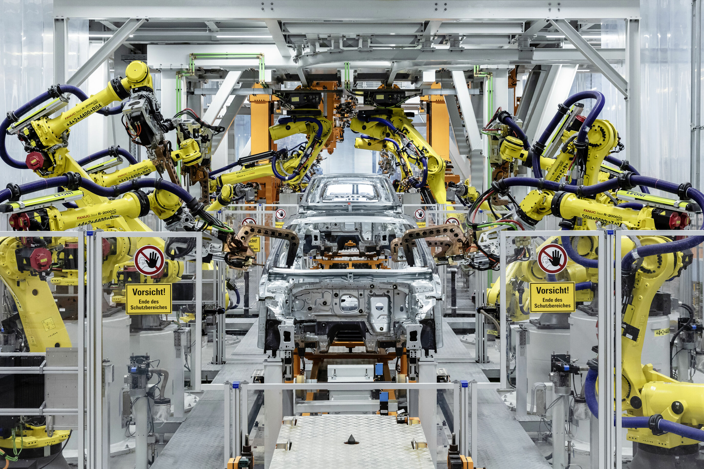 Audi-Standort Ingolstadt - Produktion Audi A3 Sportback: Karosseriebau – Fügen der Rohkarosserie