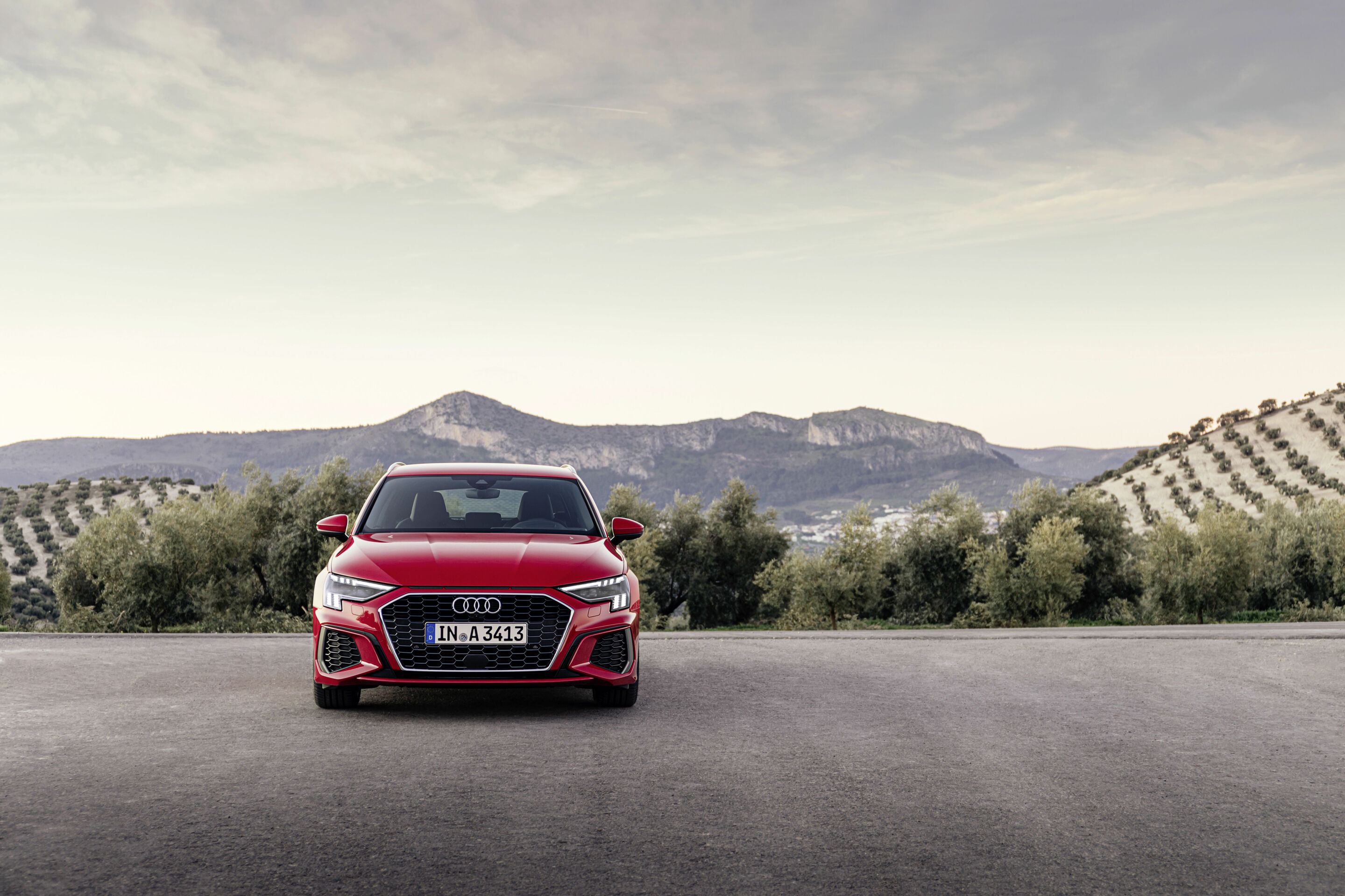 Audi A3 Sportback - Static photo,
Colour: tango red