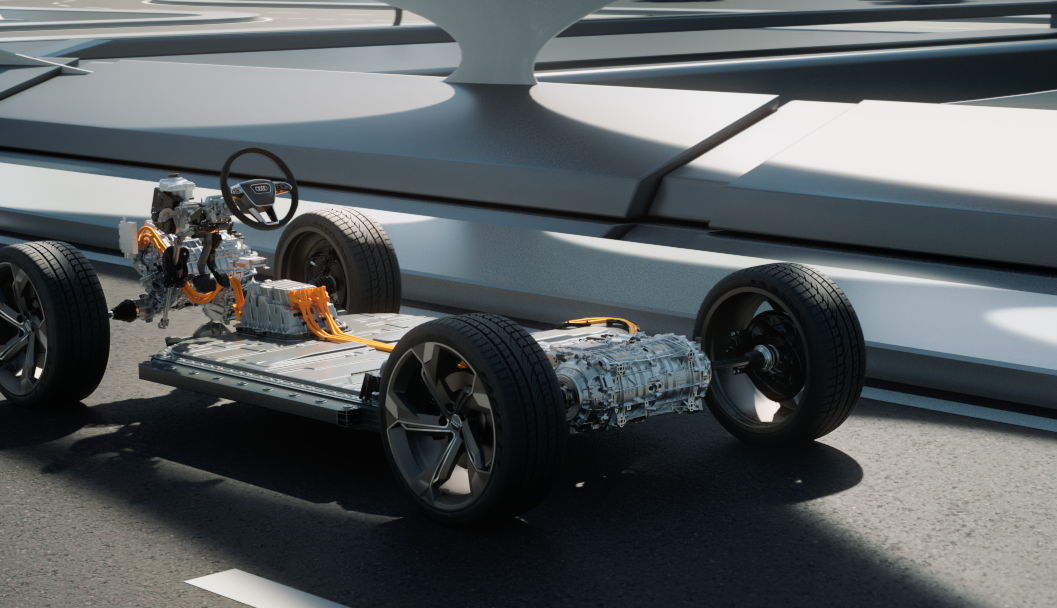 drivetrain construction, twin motor and coolant circuit - drivetrain construction, twin motor and coolant circuit
