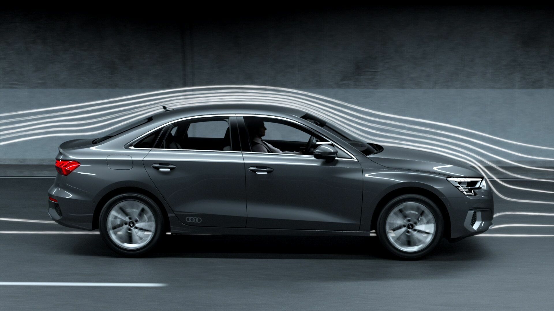 Animation: Audi A3 Limousine – Aerodynamik - Animation: Audi A3 Limousine – Aerodynamik