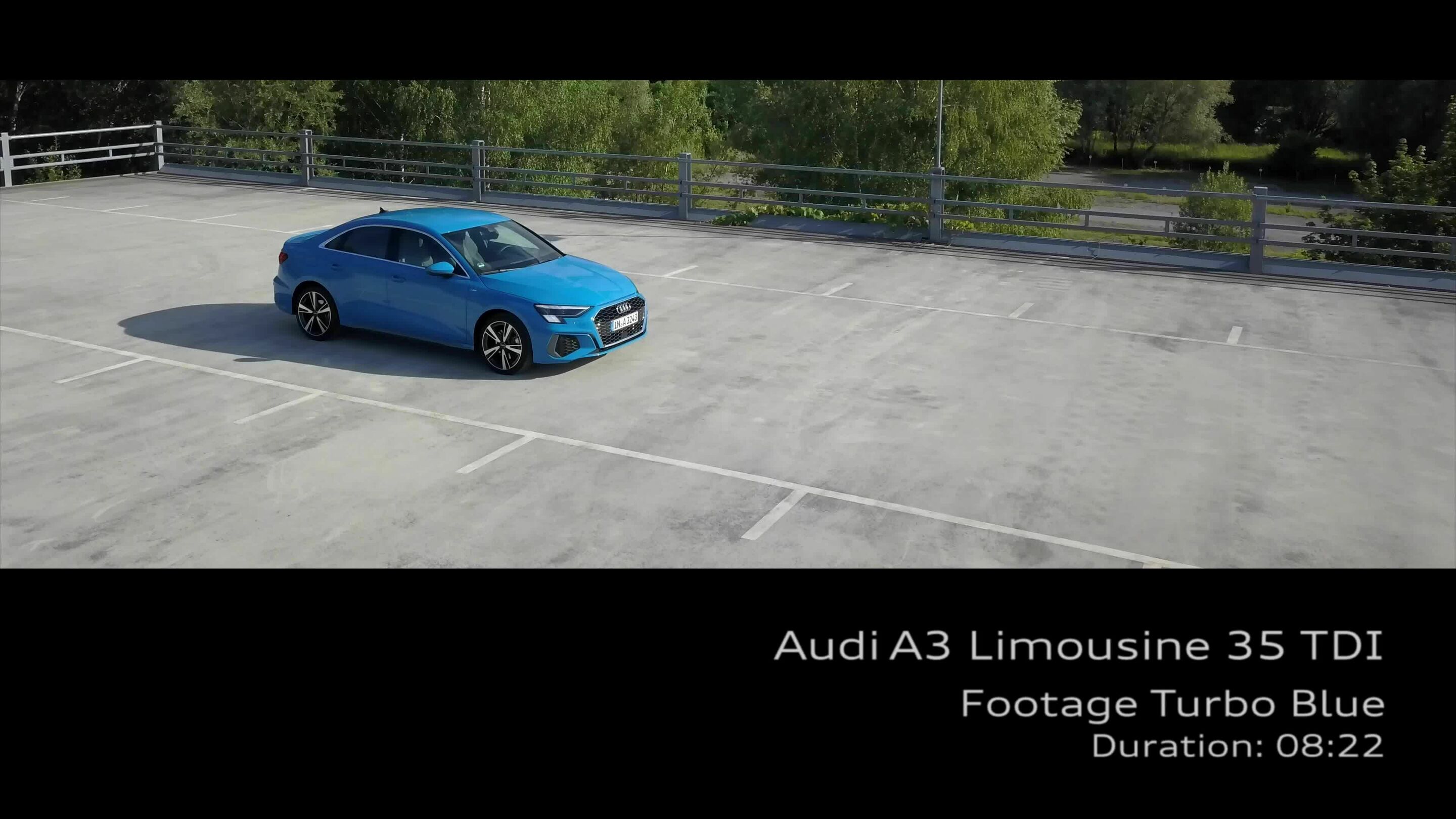 Footage Audi A3 Limousine blau - Footage Audi A3 Limousine blau