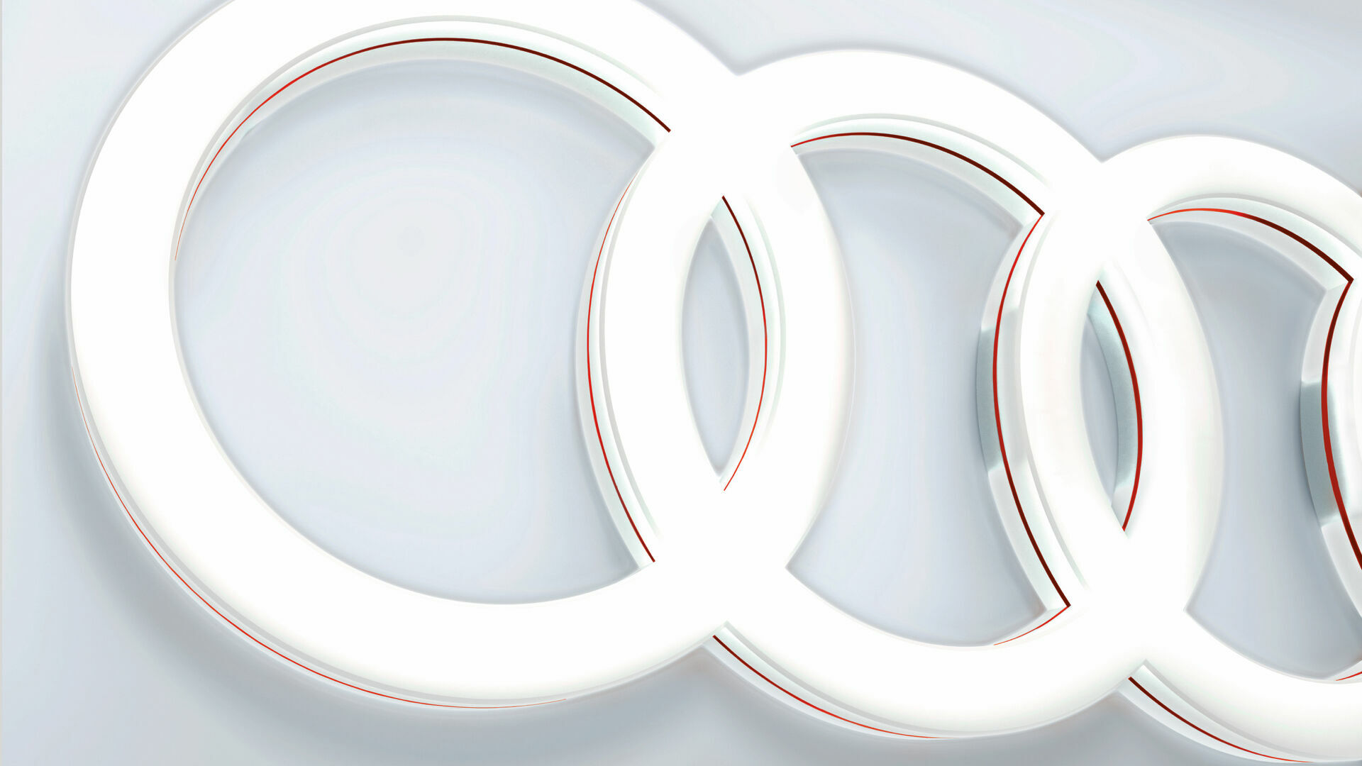Ringe AUDI AG - Audi Ringe in weiß mit rotem Rand