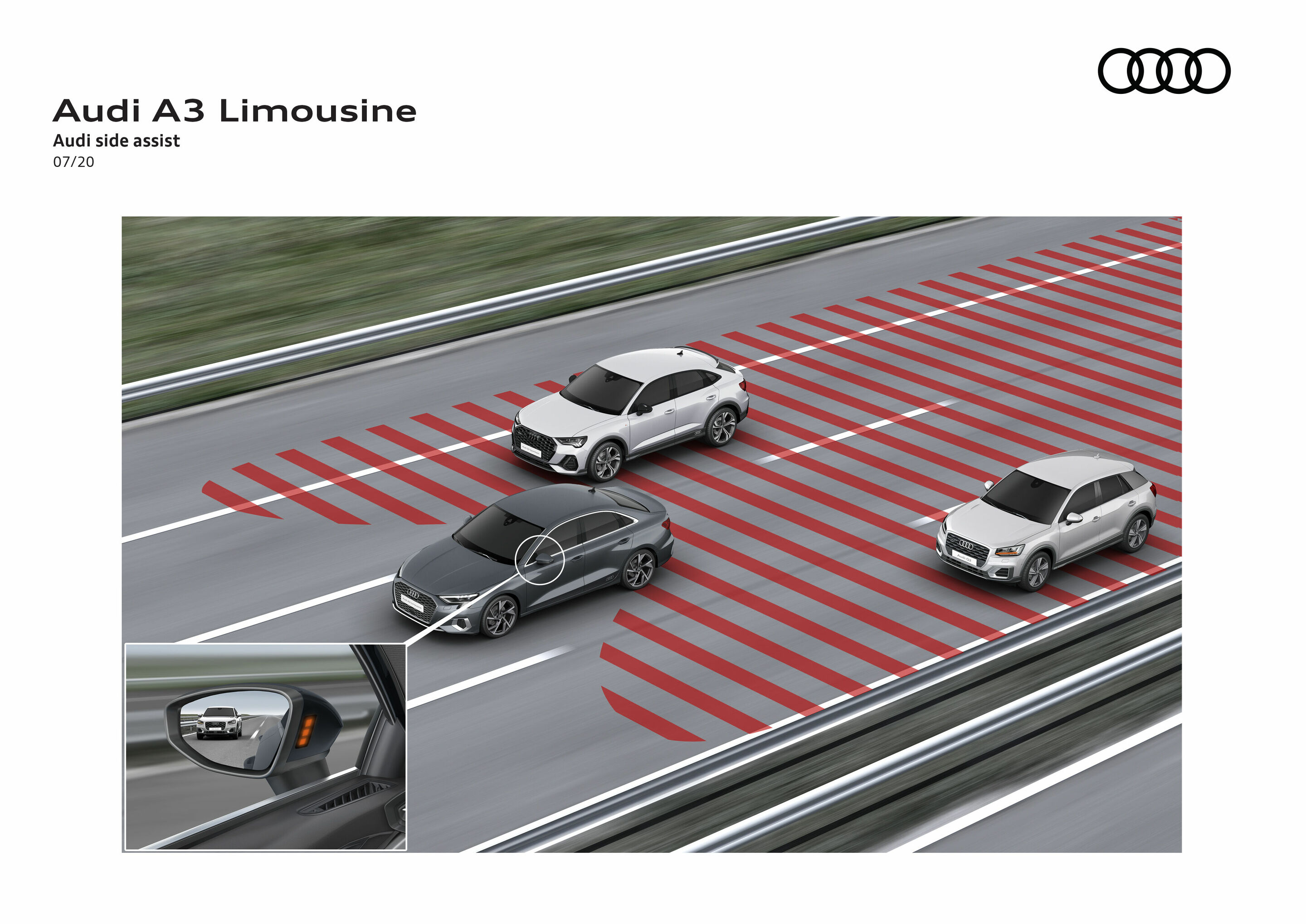 Illustration - Audi A3 Sedan - Audi side assist